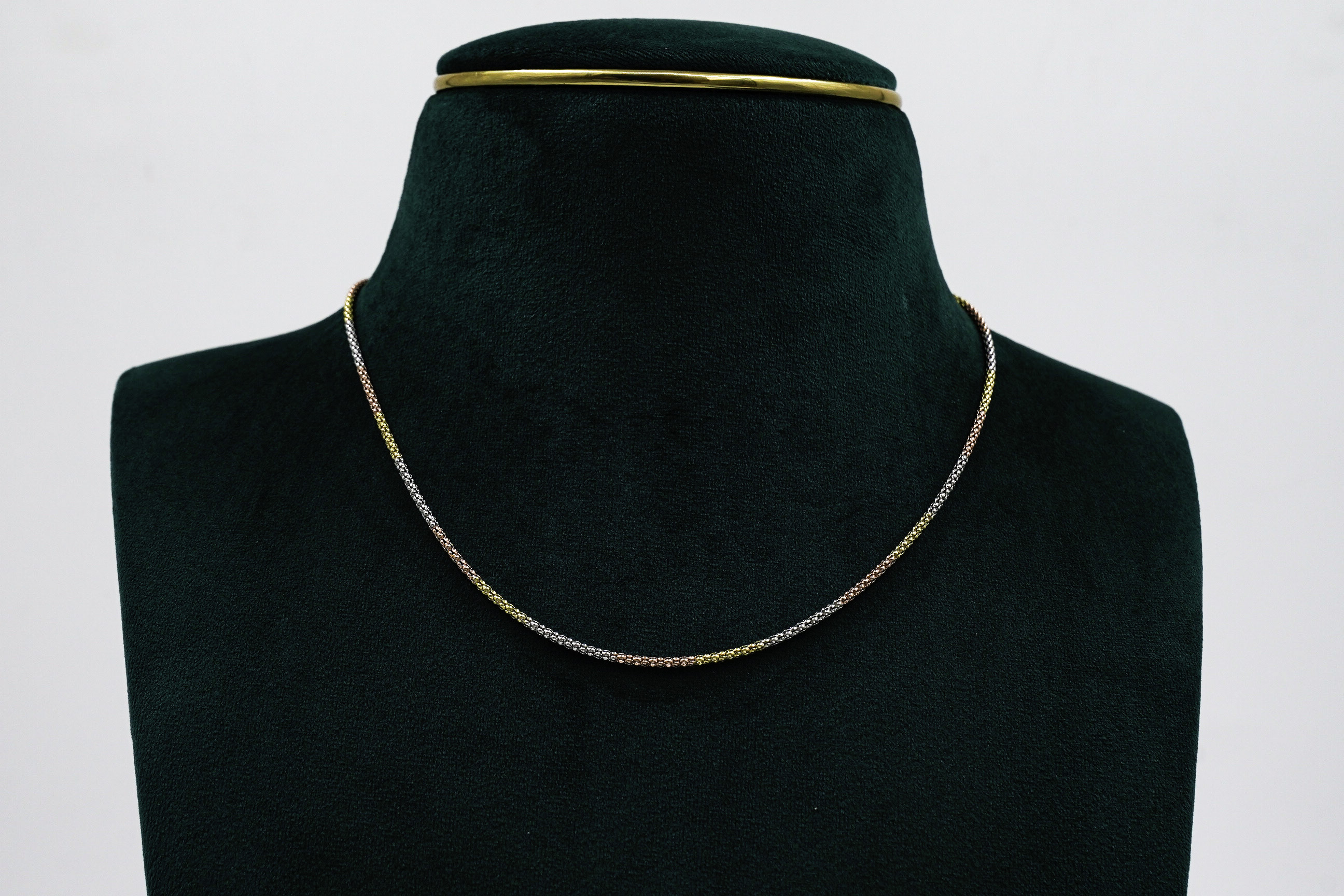 Tricolor Silver Necklace