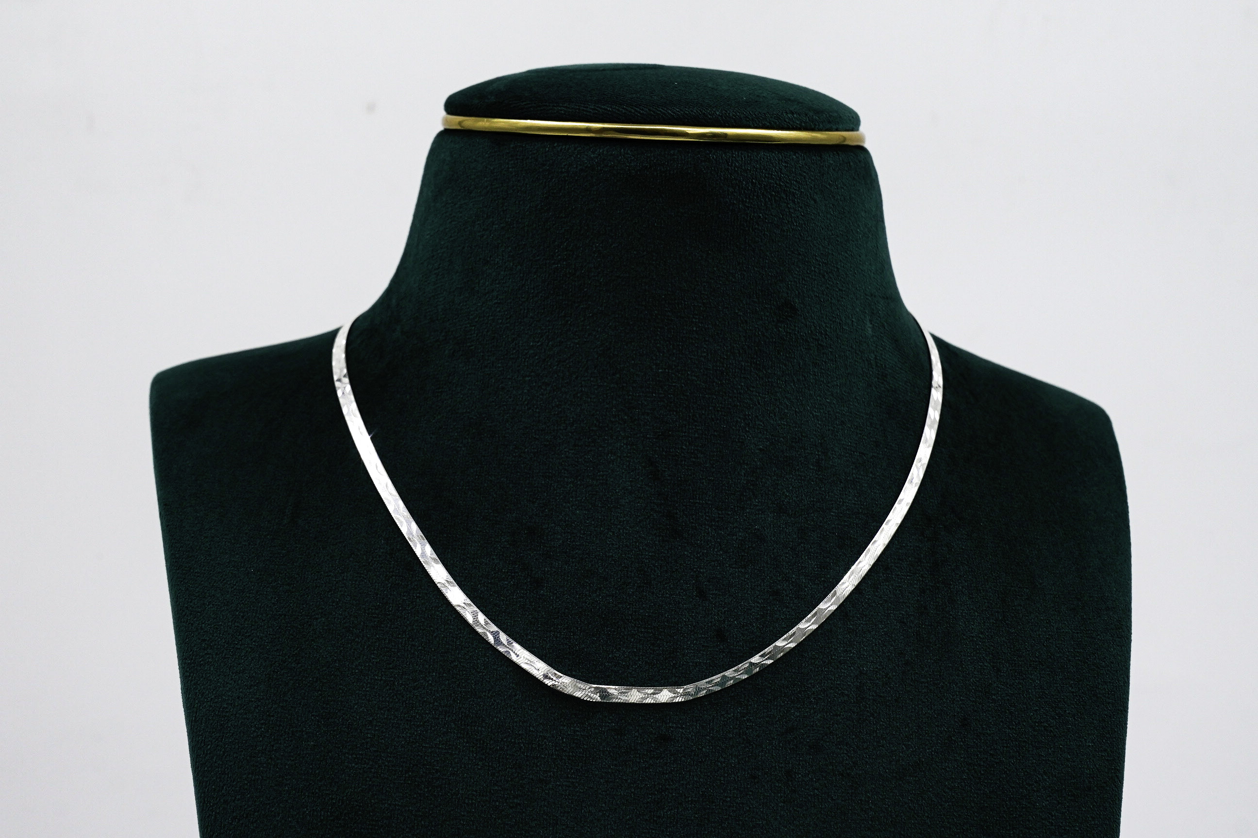 Silver Herringbone Necklace