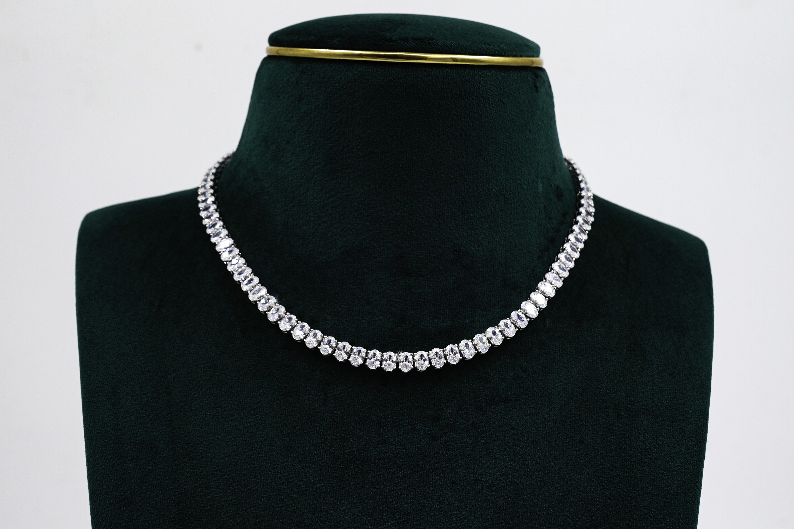 Silver Oval Necklace