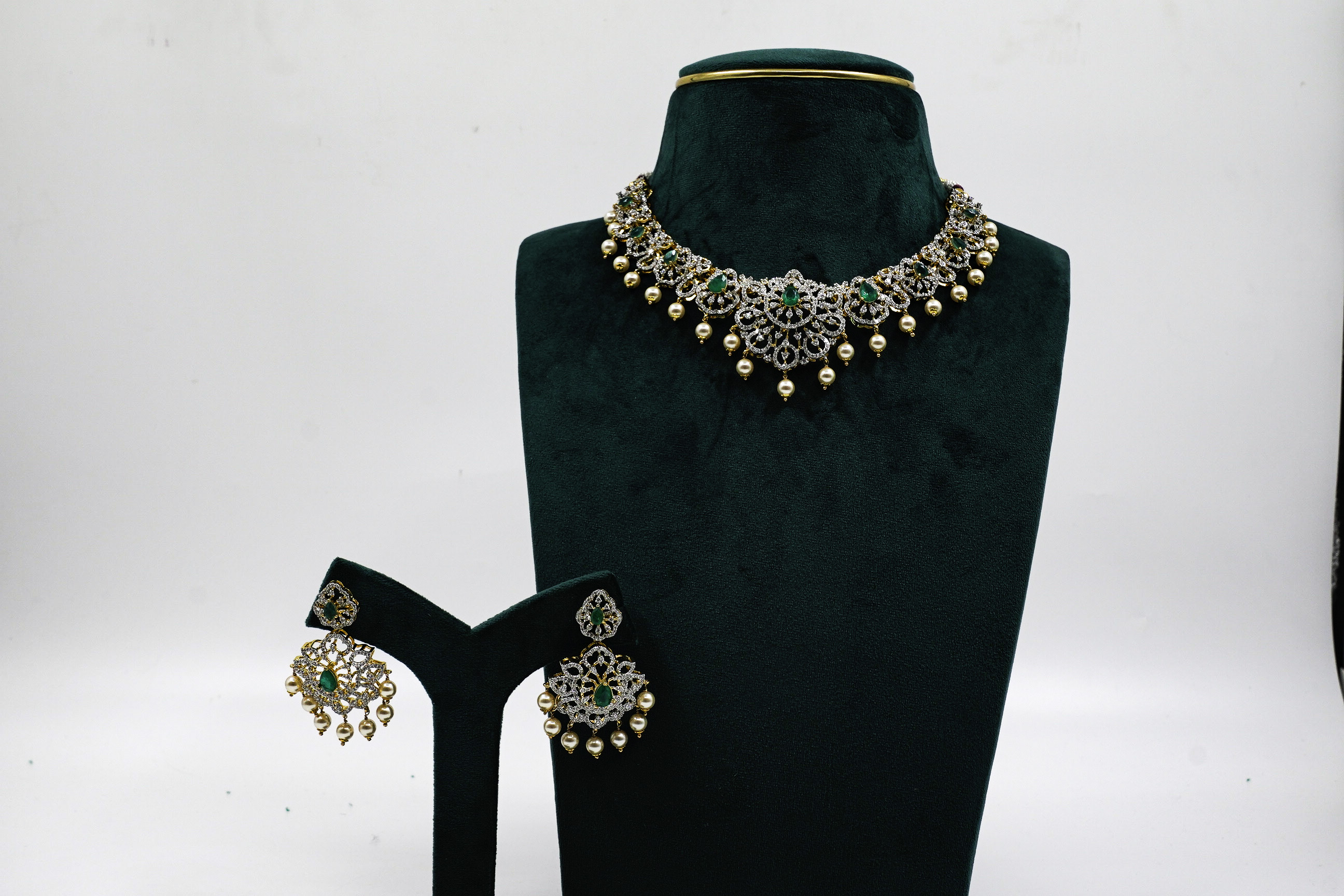 Emerald Silver Necklace