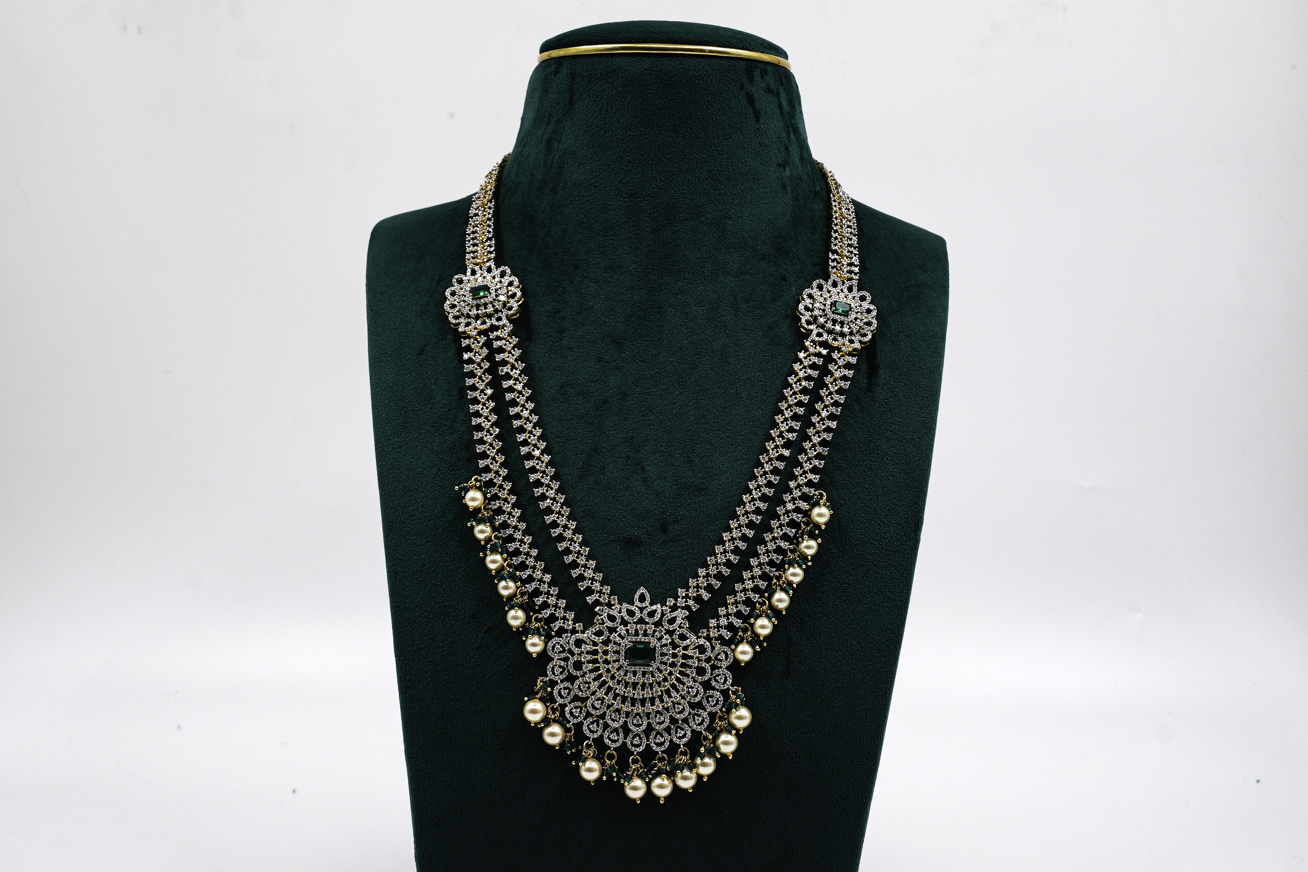 Raag Silver Jewellery - Emerald Bridal Necklace