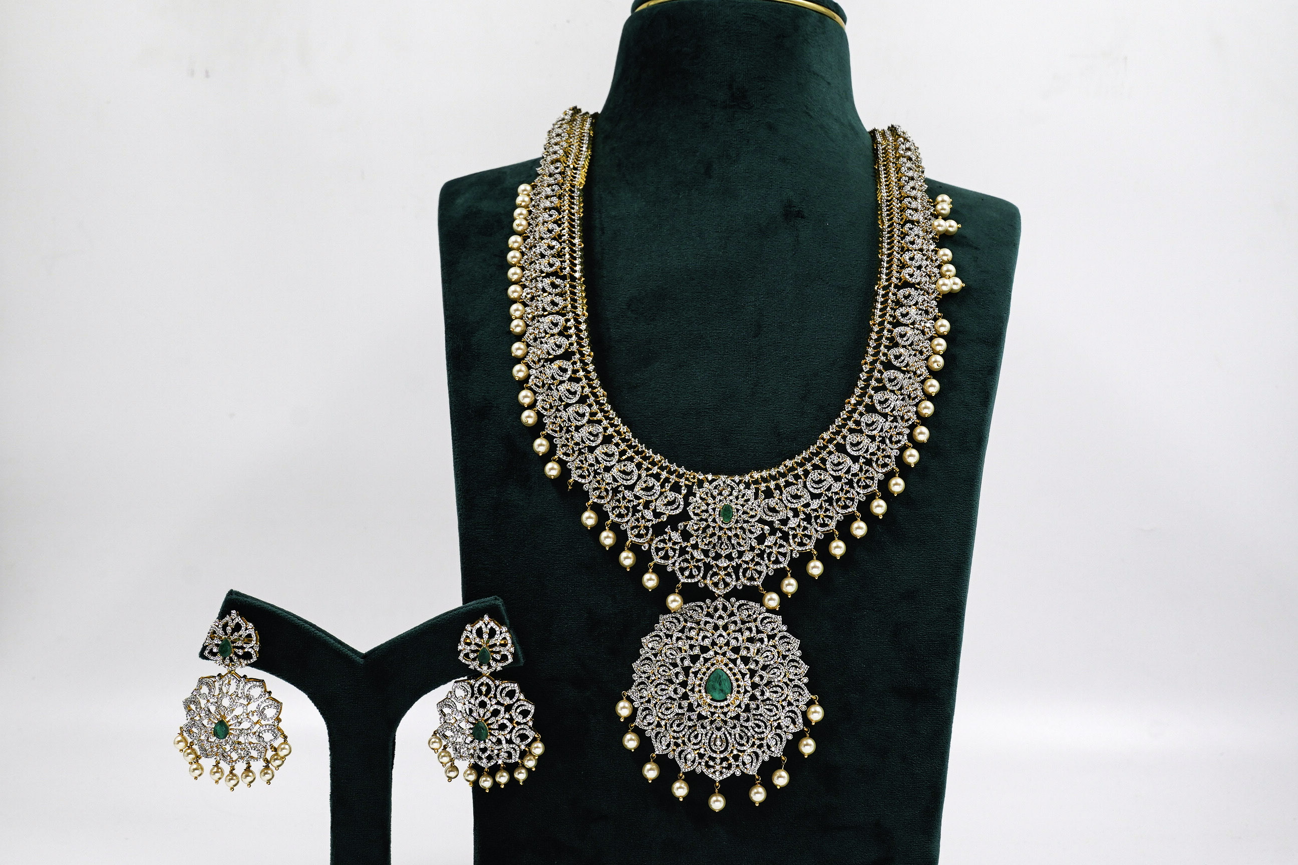 Silver Emerald Necklace