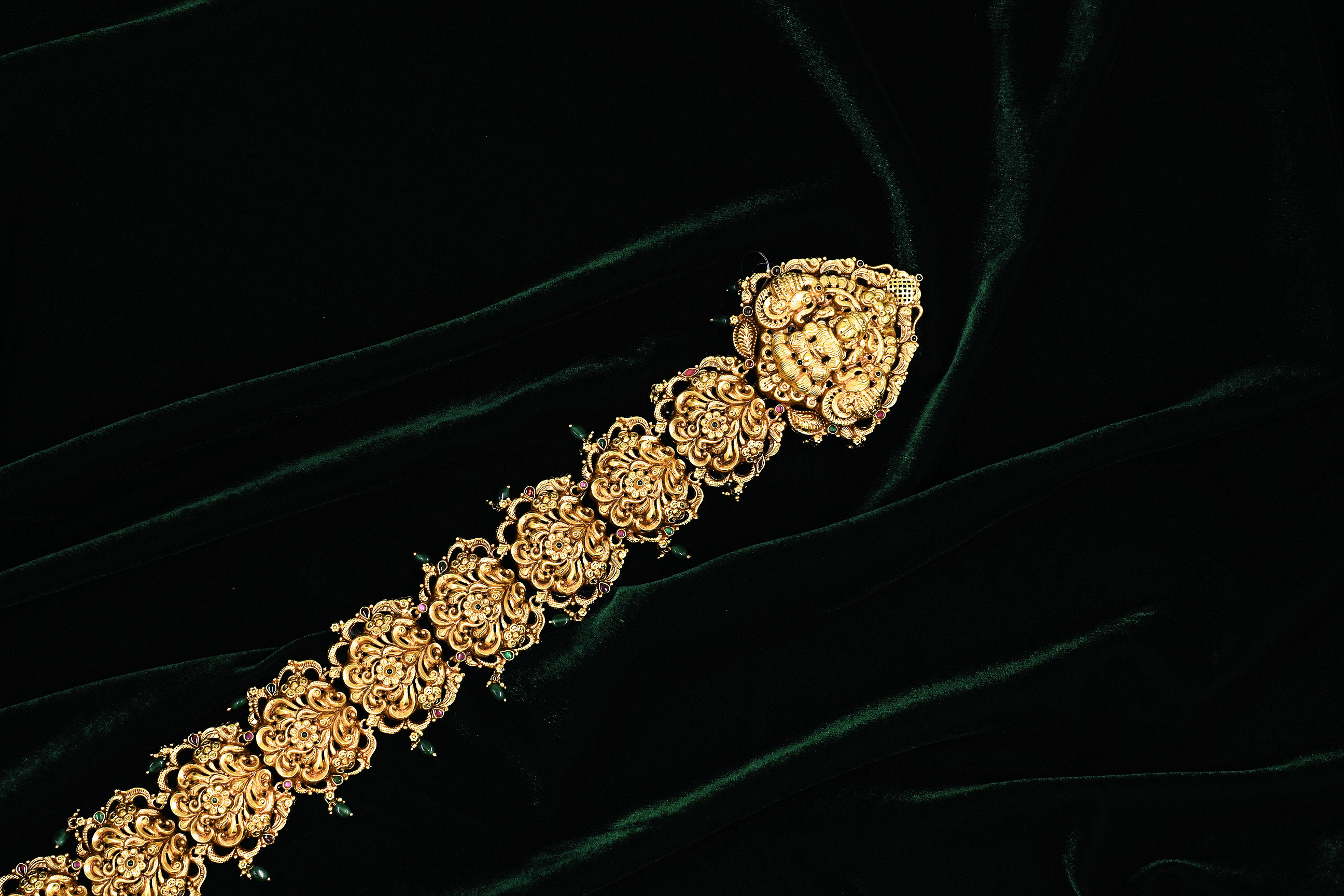 Raag Silver Jewellery - Gold Polished Silver Belt