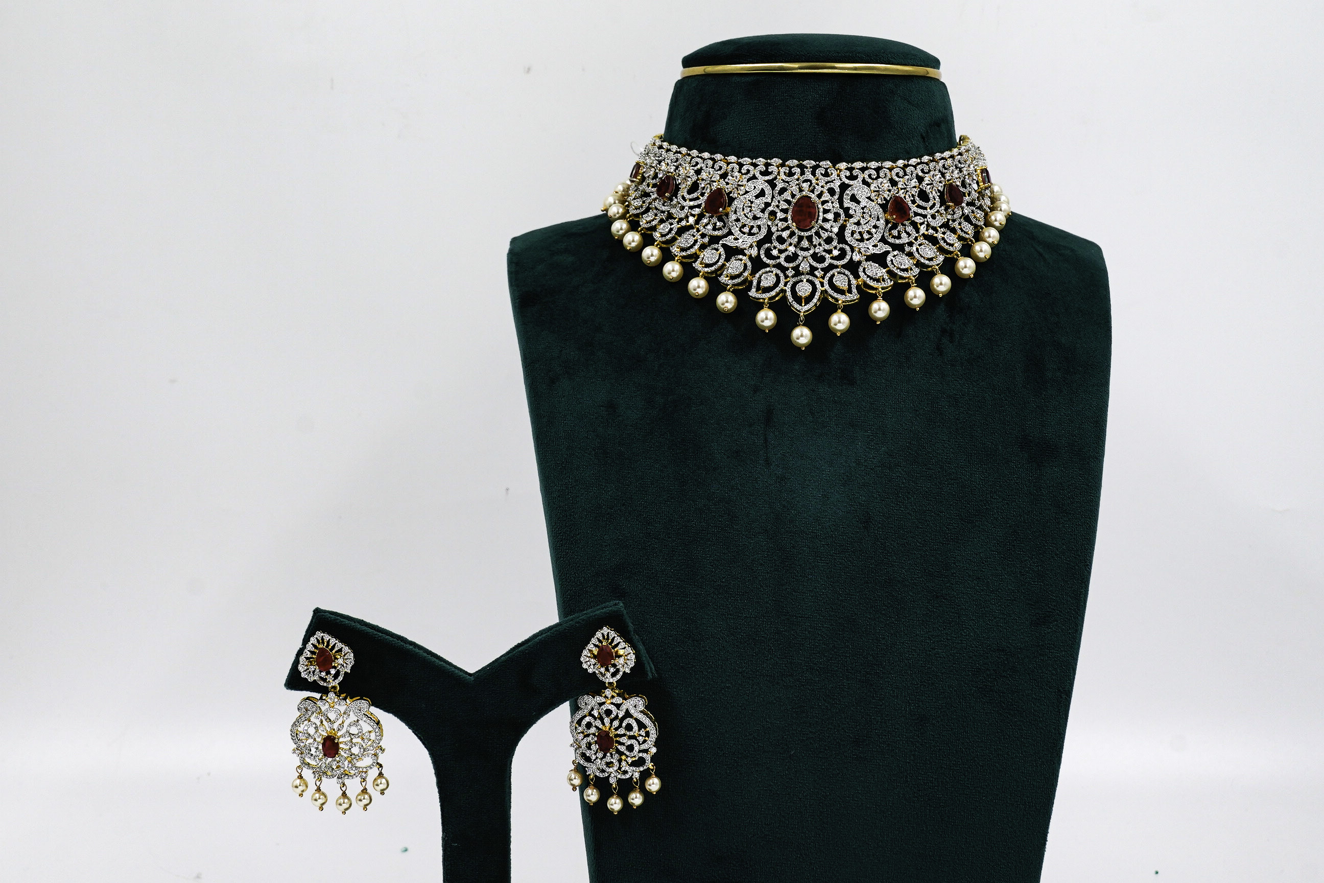 Raag Silver Jewellery - Silver Ruby Necklace