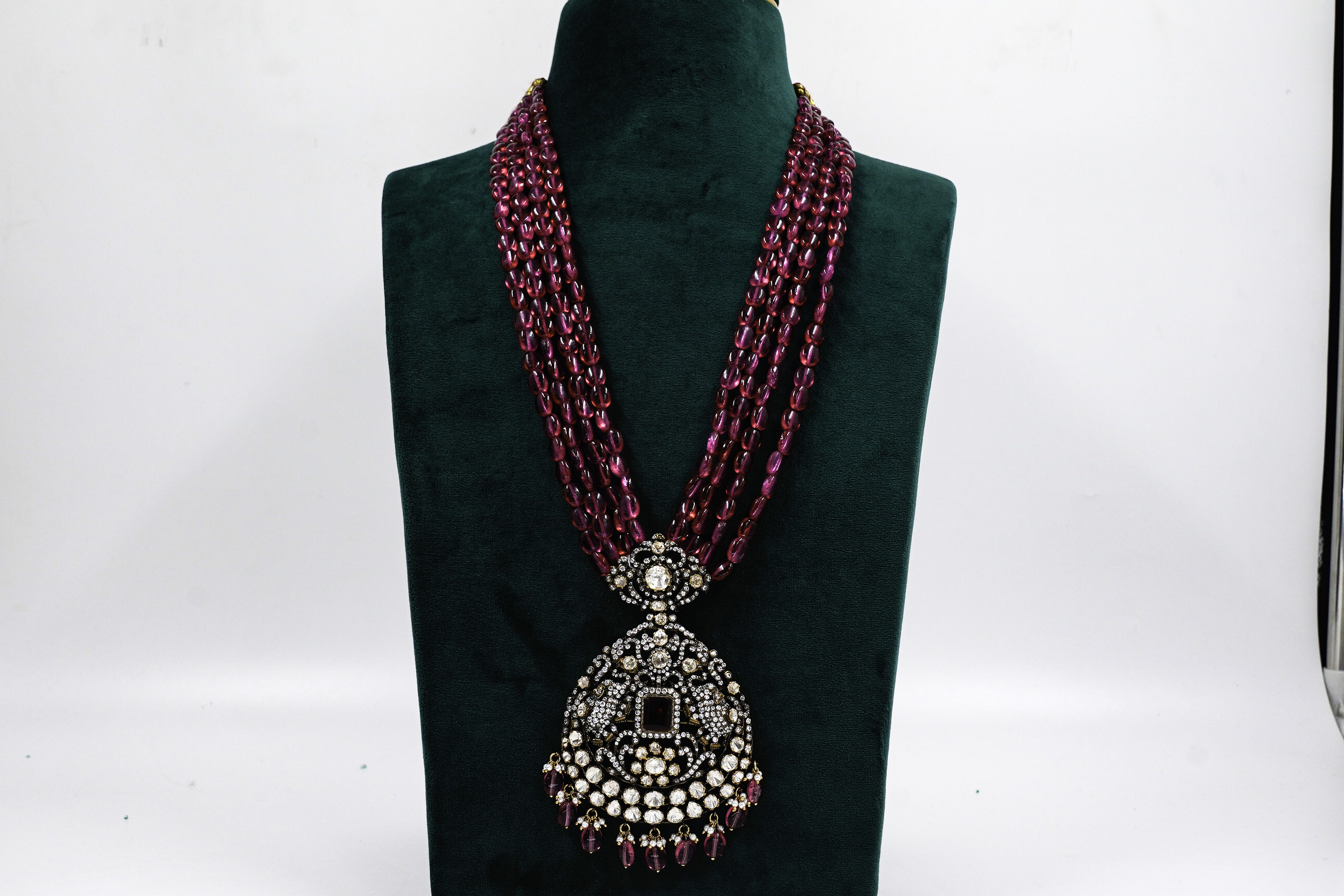Raag Silver Jewellery - Ruby Silver Necklace