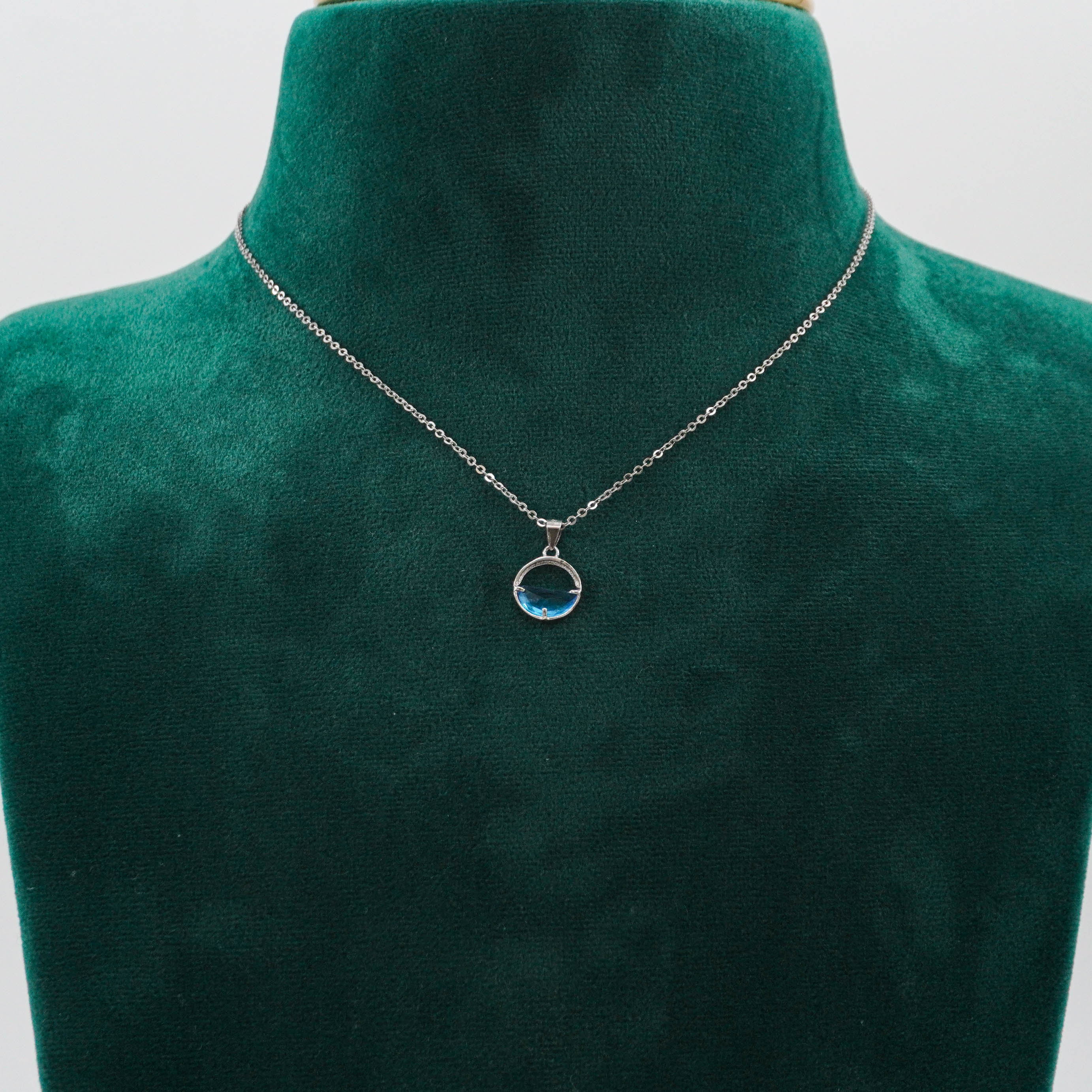Raag Silver Jewellery Basheerbagh - Blue Topaz Pendant
