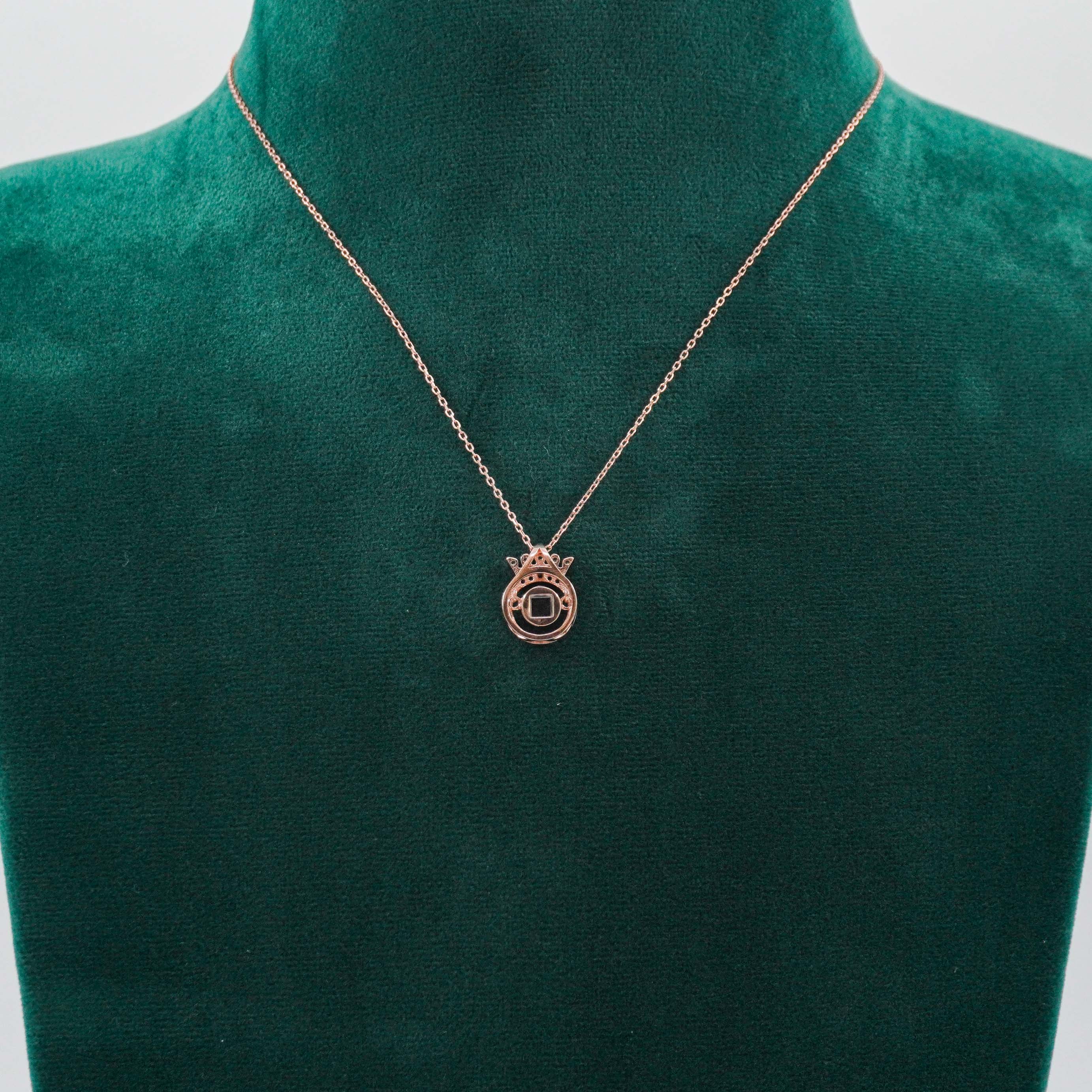 Raag Silver Jewellery Basheerbagh - Rose Gold Crown Pendant