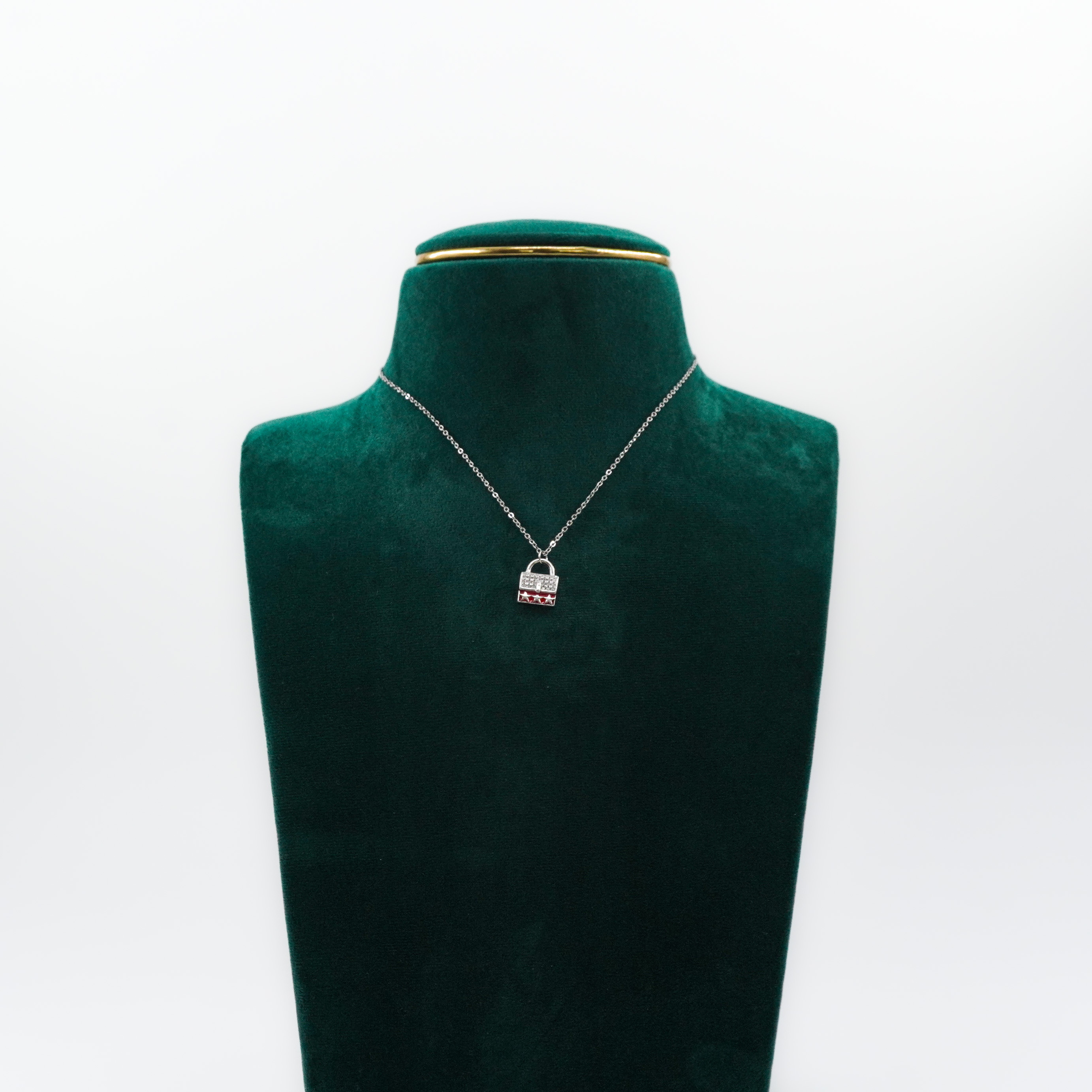 Raag Silver Jewellery Basheerbagh - Red Lock Pendant