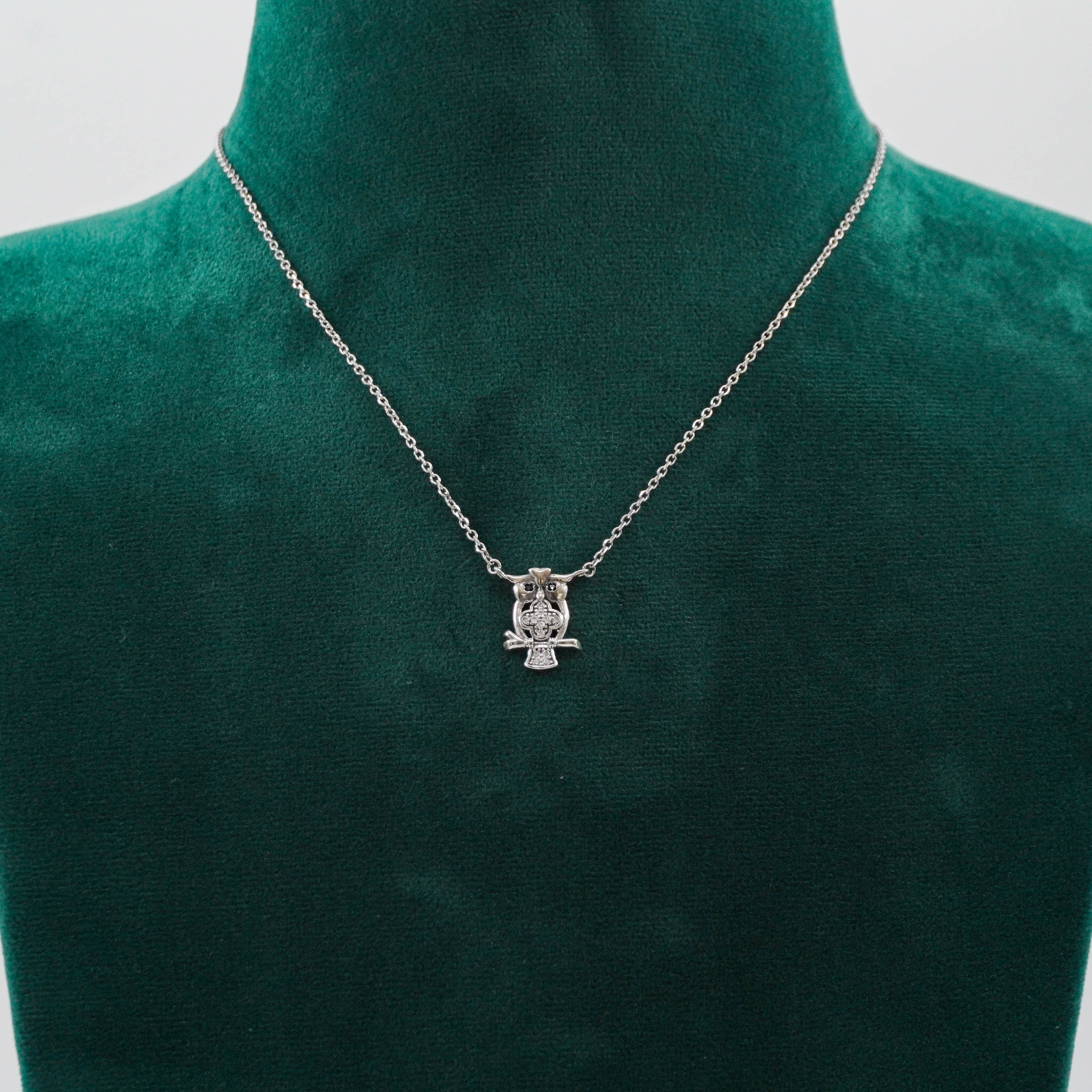 Raag Silver Jewellery Basheerbagh - Sparkle Owl Pendant