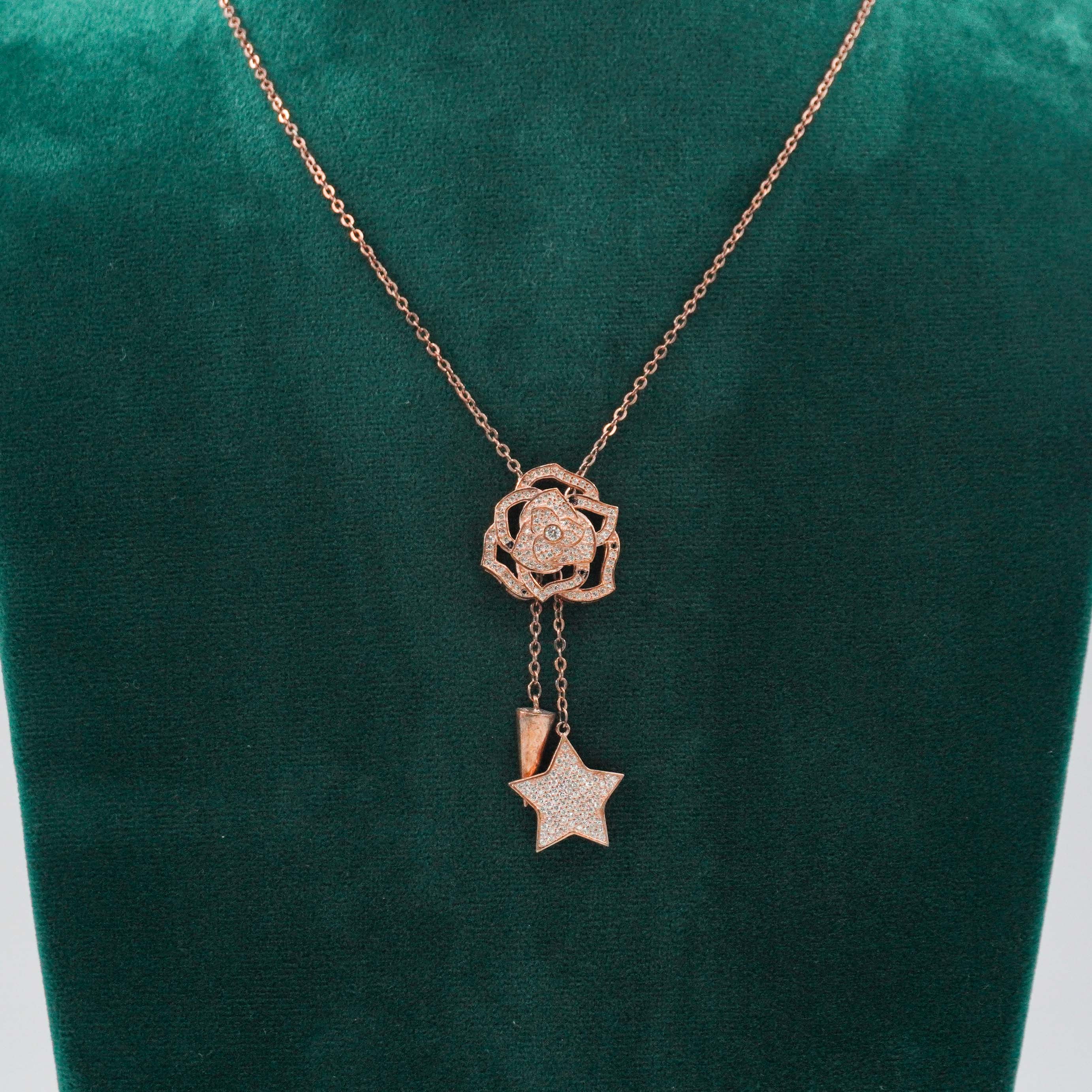 Raag Silver Jewellery Basheerbagh - Rose Star Pendant