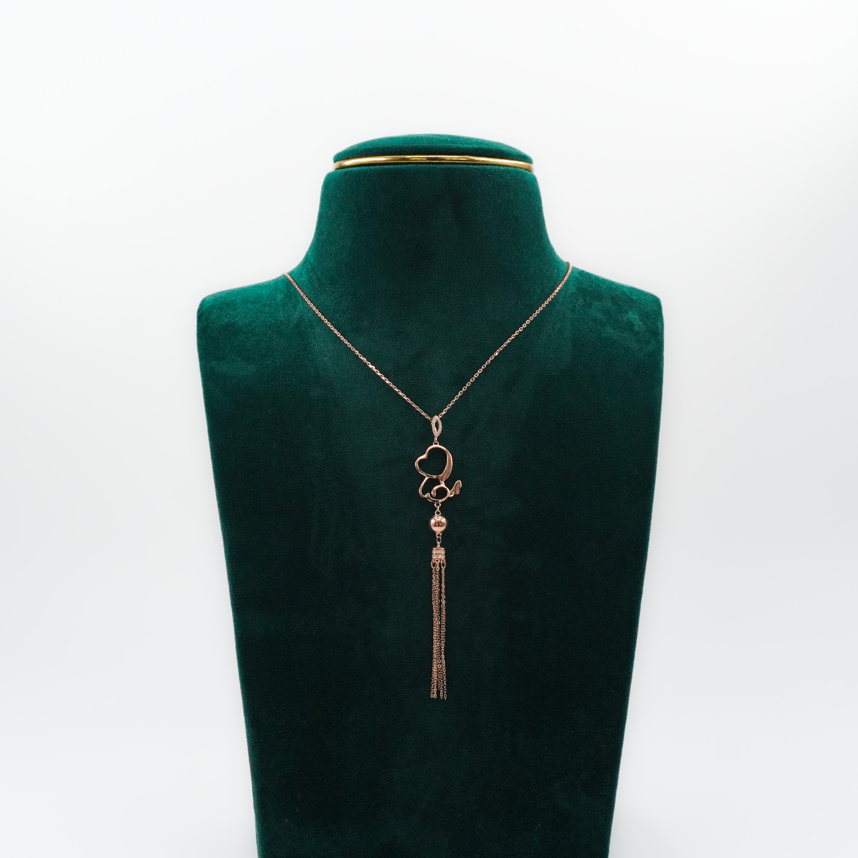 Raag Silver Jewellery Basheerbagh - Rose Gold Stylized Pendant