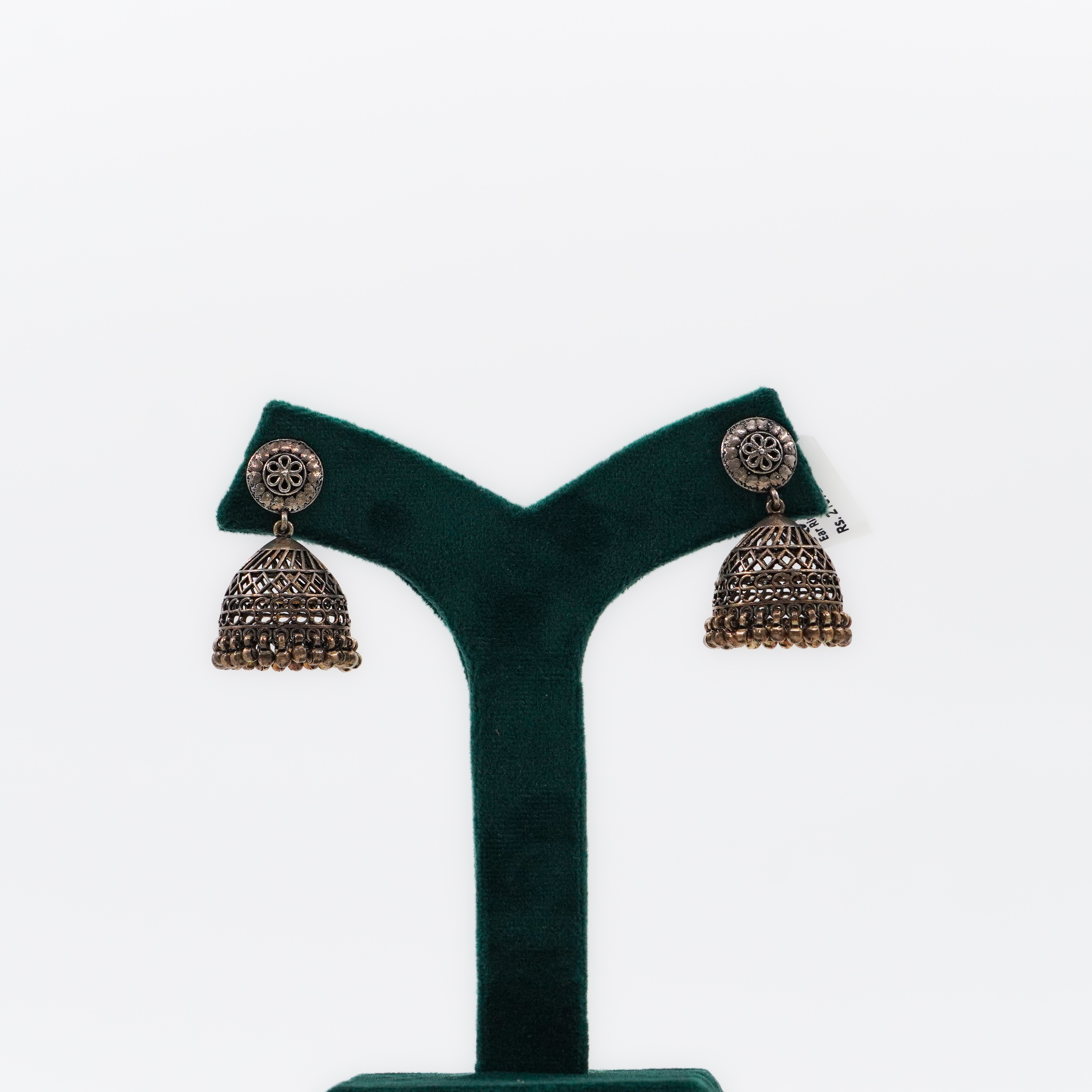 Silver Oxidized Jhumkas