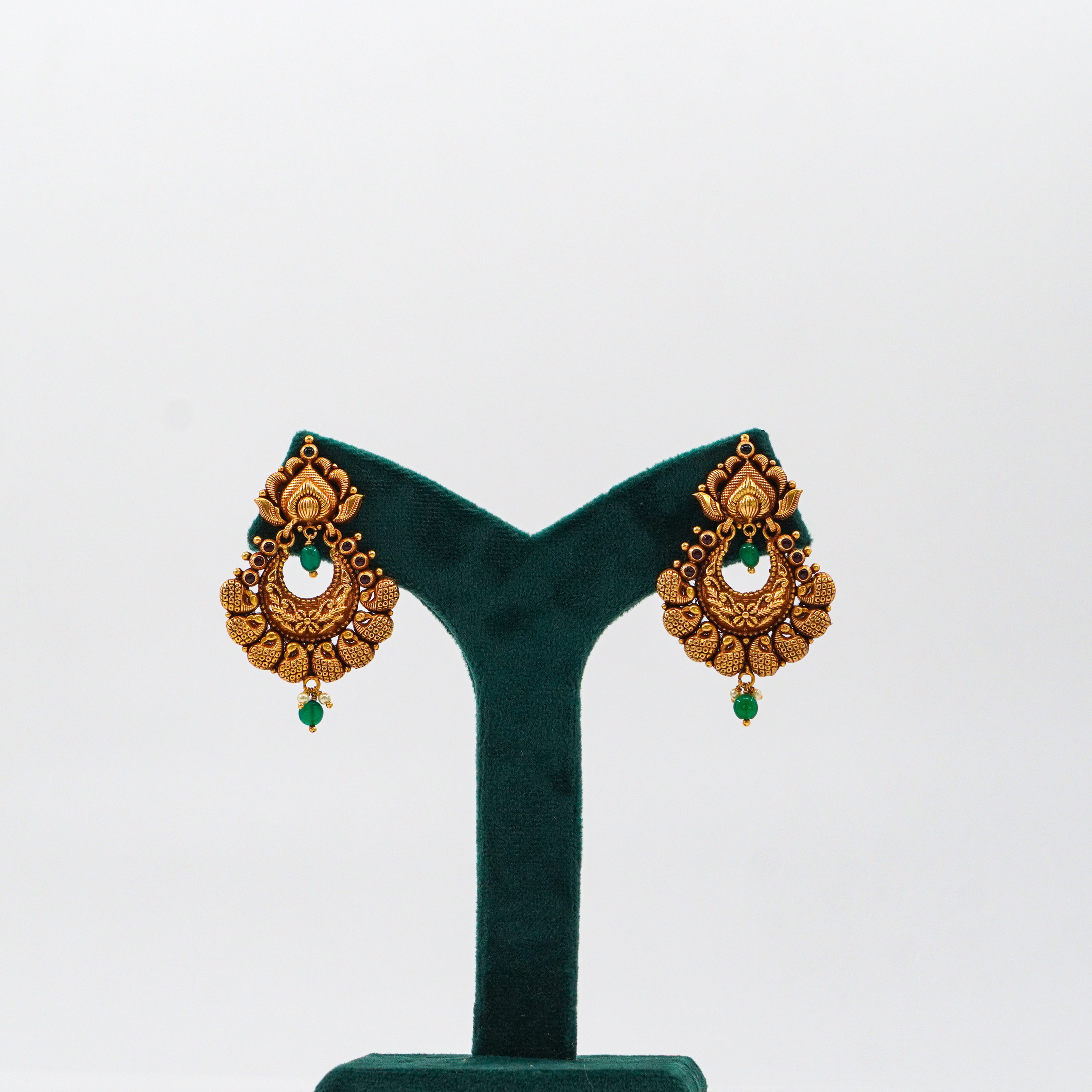 Peacock Gold Jhumkas
