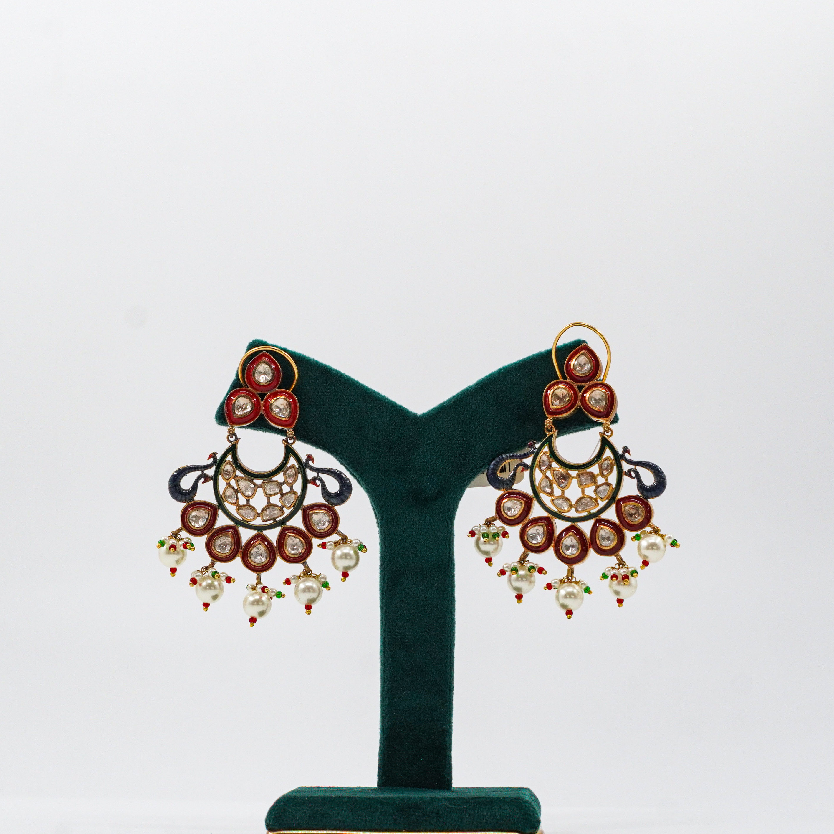 Polki Chandbali Earrings