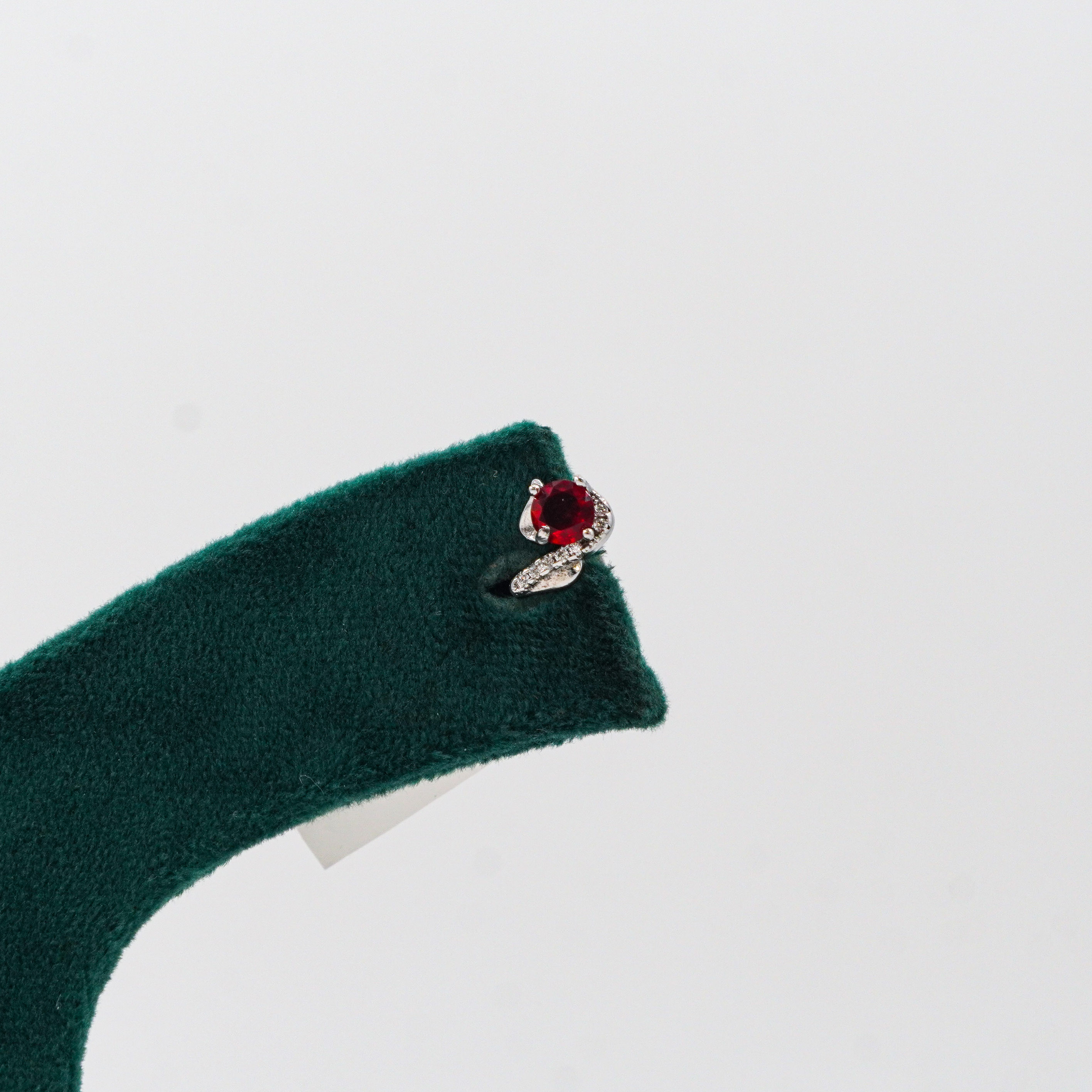 Ruby Stone Stud Earrings