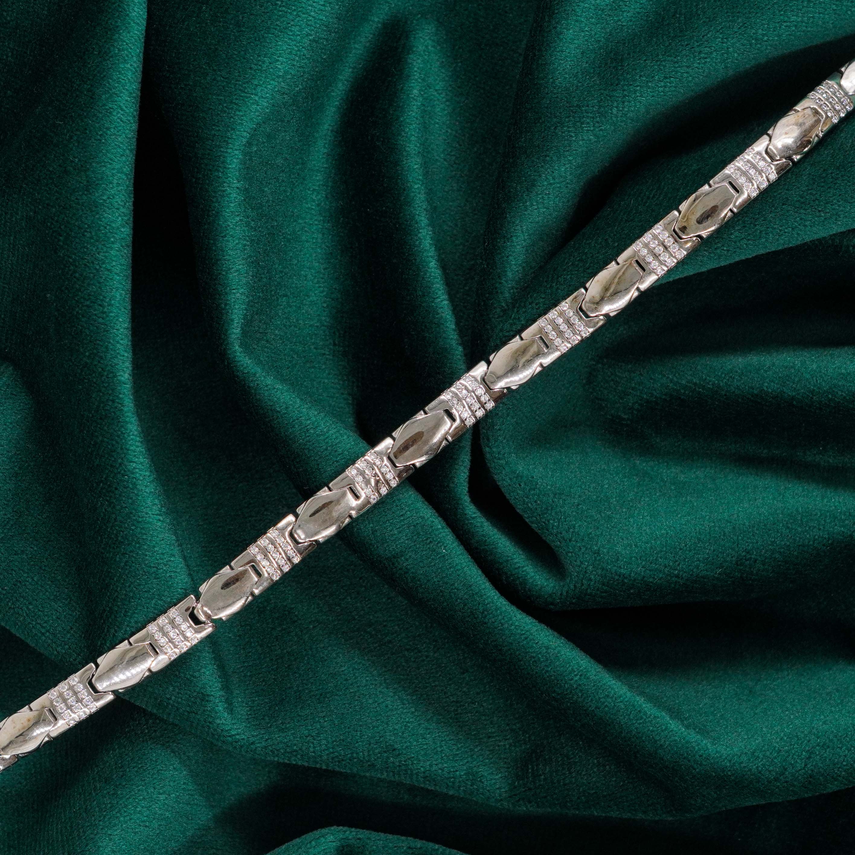 Raag Silver Jewellery Basheerbagh - Silver Stone Bracelet