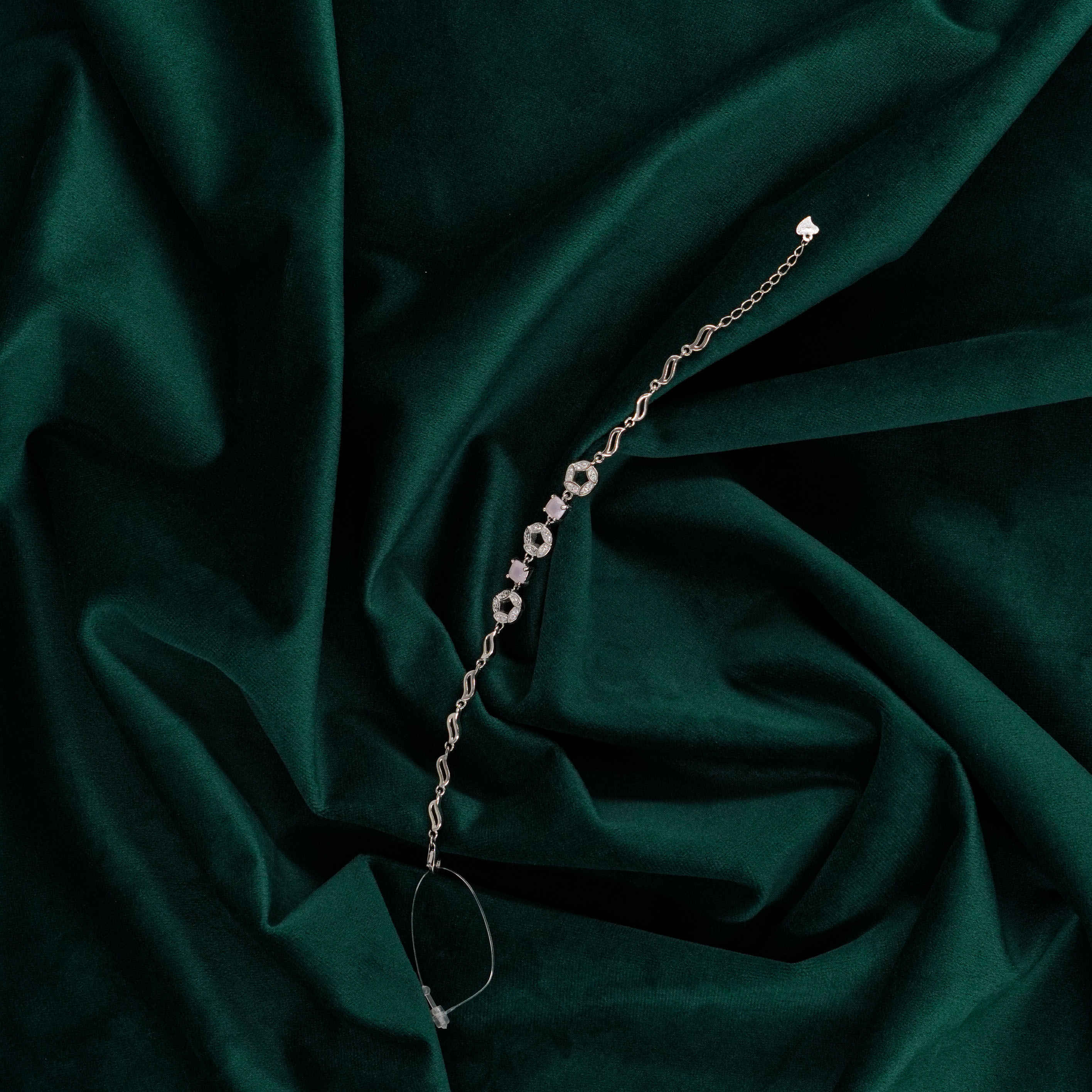 Silver Pink Bracelet