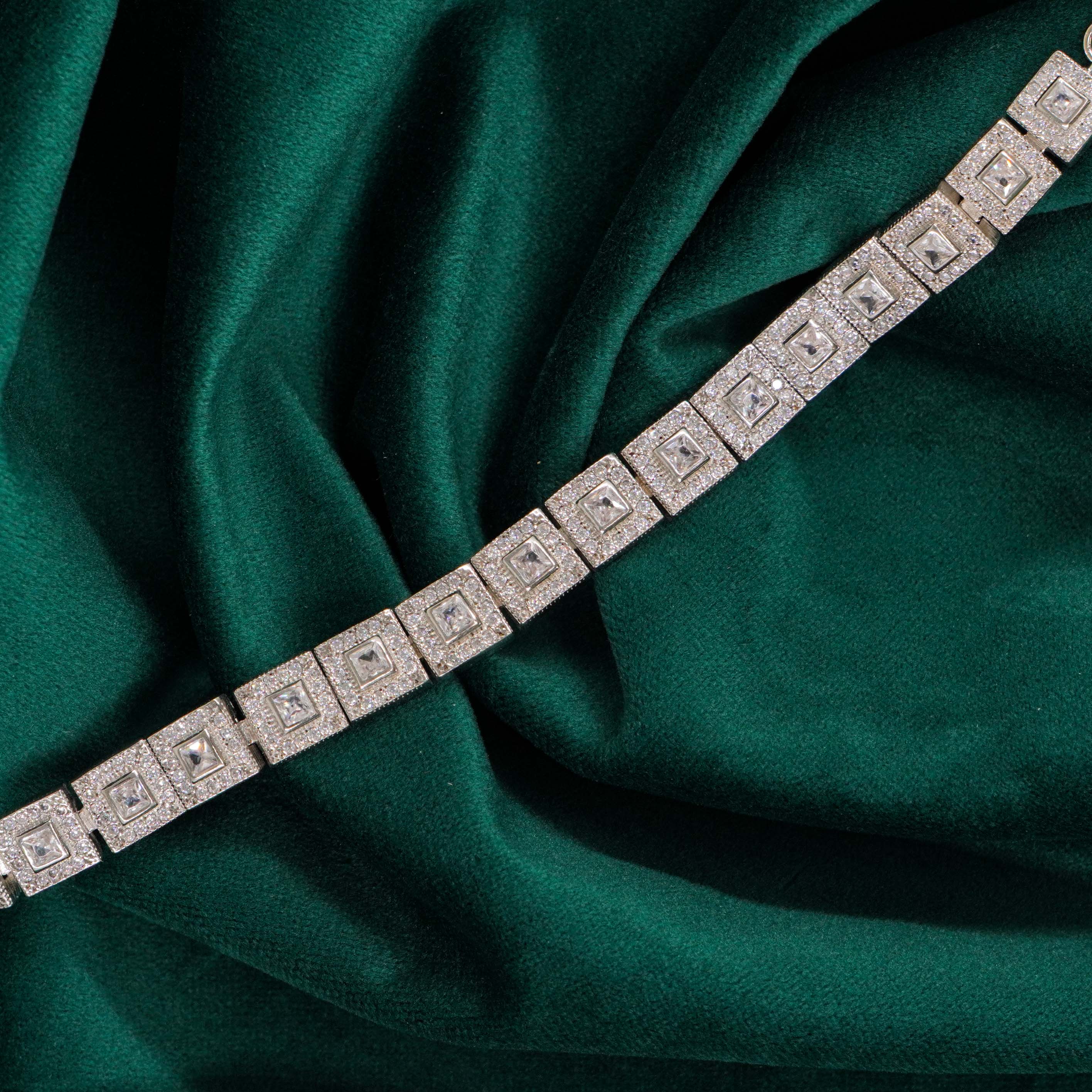 Raag Silver Jewellery Basheerbagh - Classic Silver Tennis Bracelet
