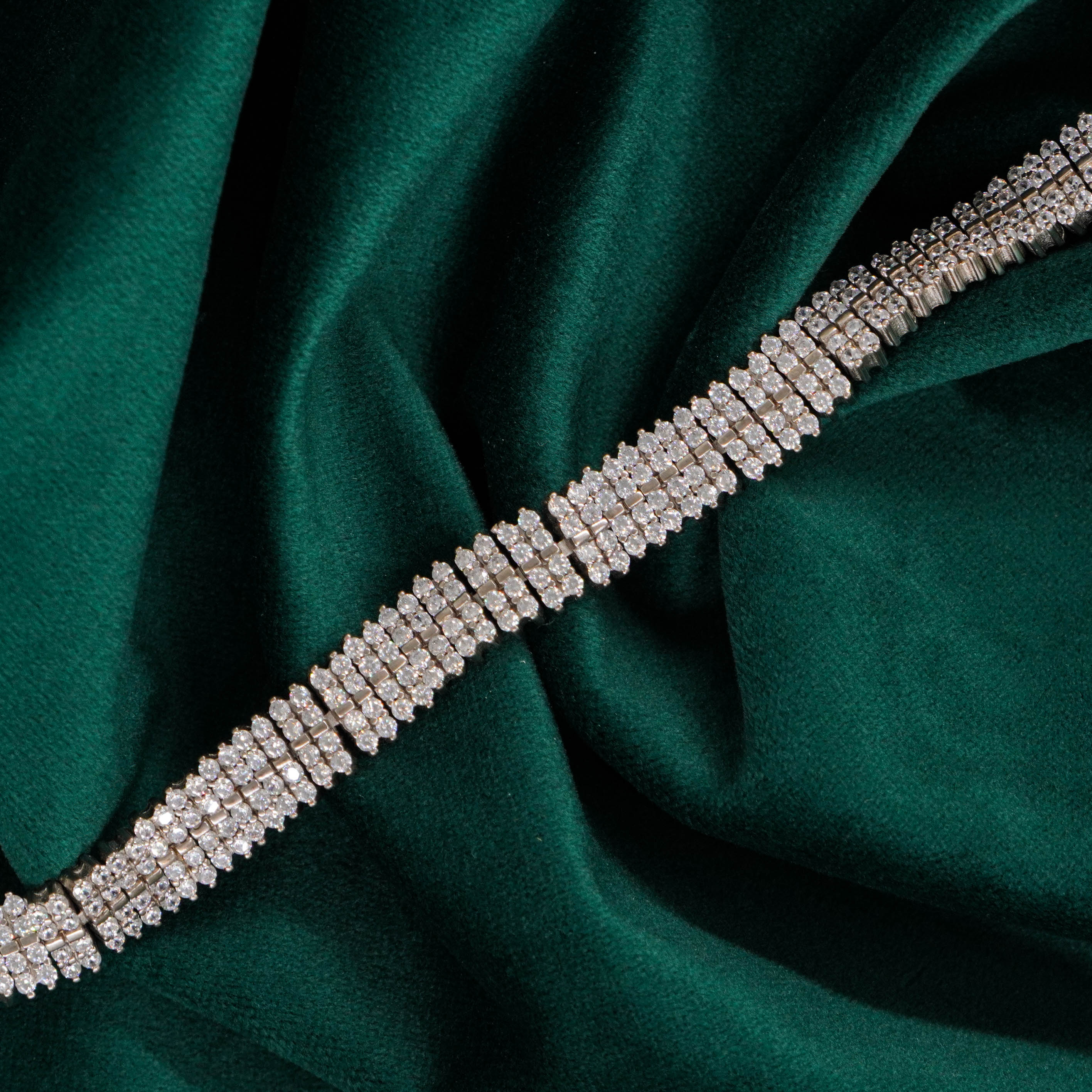 Raag Silver Jewellery Basheerbagh - Radiance Silver Tennis Bracelet