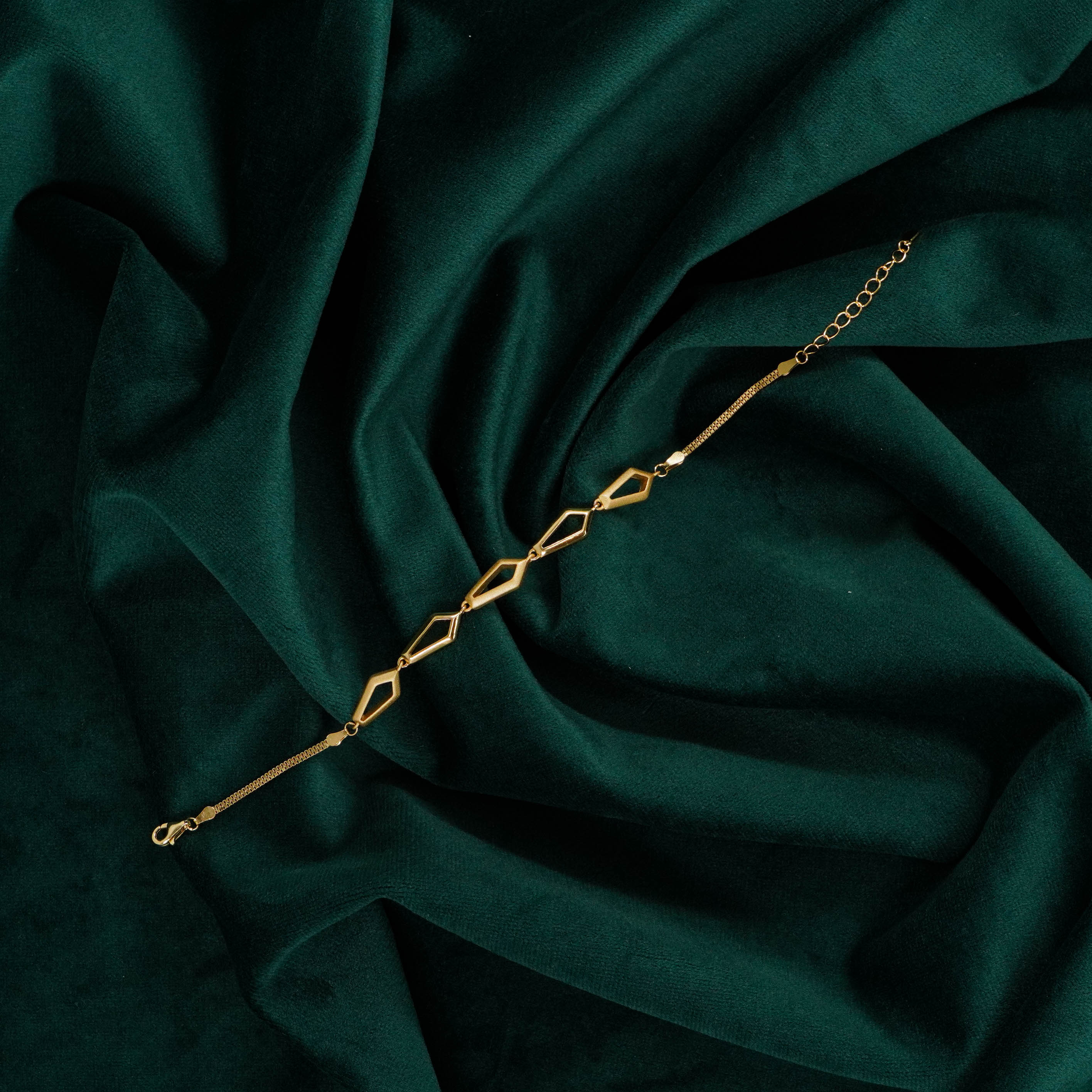 Gold Tone Geometric Bracelet