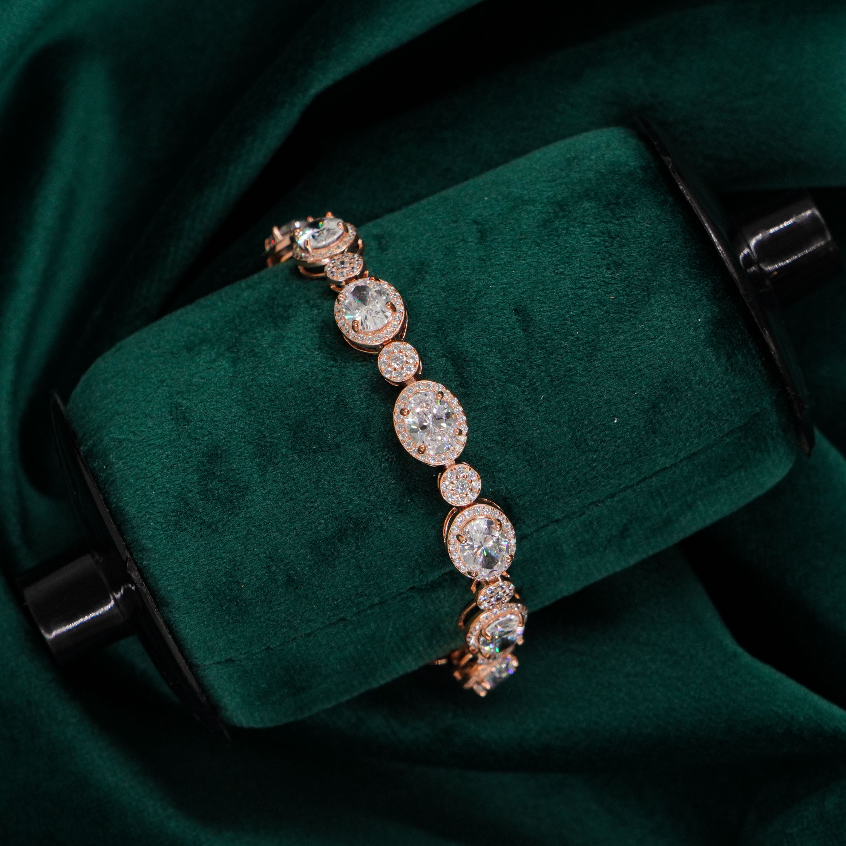 Rose Gold Halo Bracelet