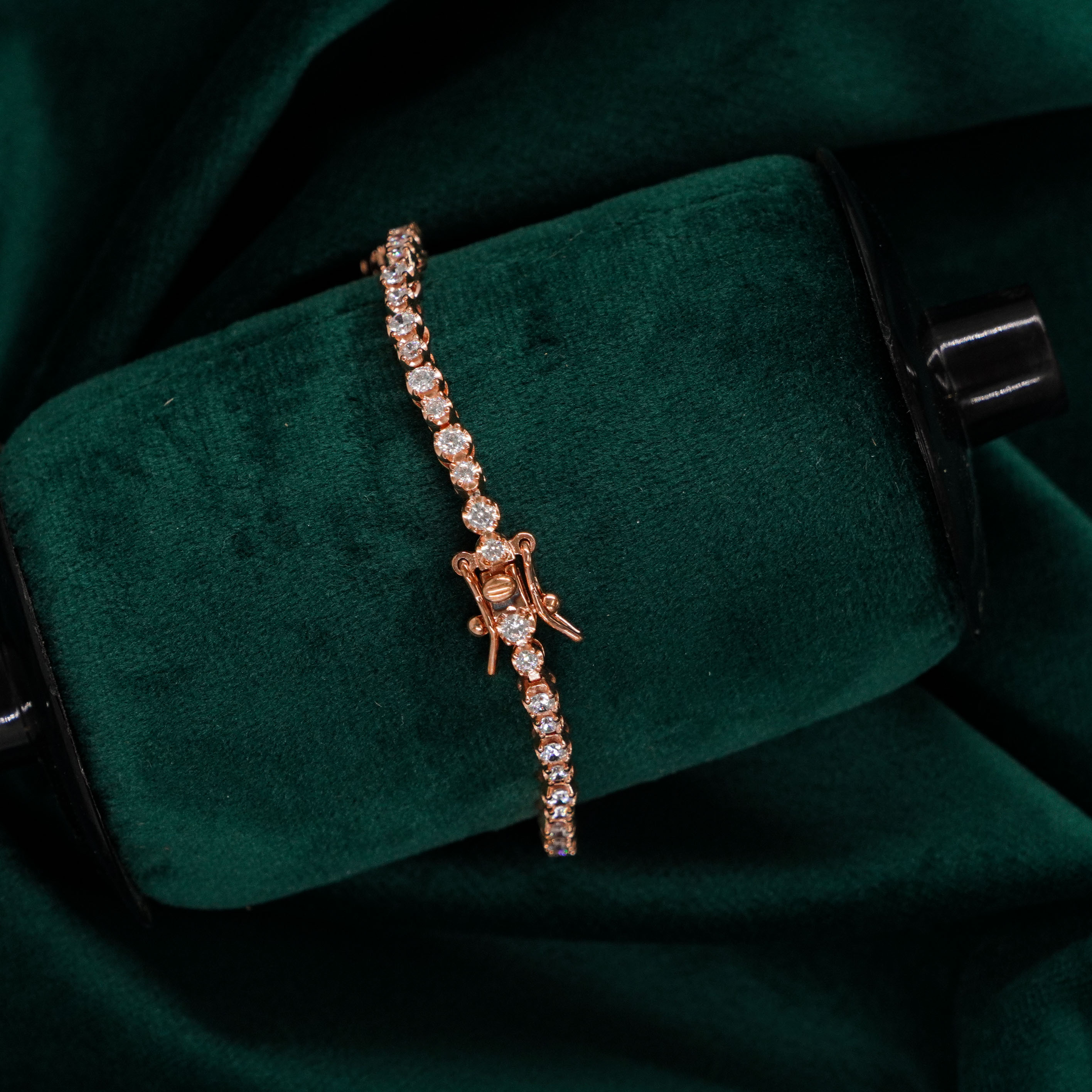 Raag Silver Jewellery Basheerbagh - Rose Gold Tennis Bracelet