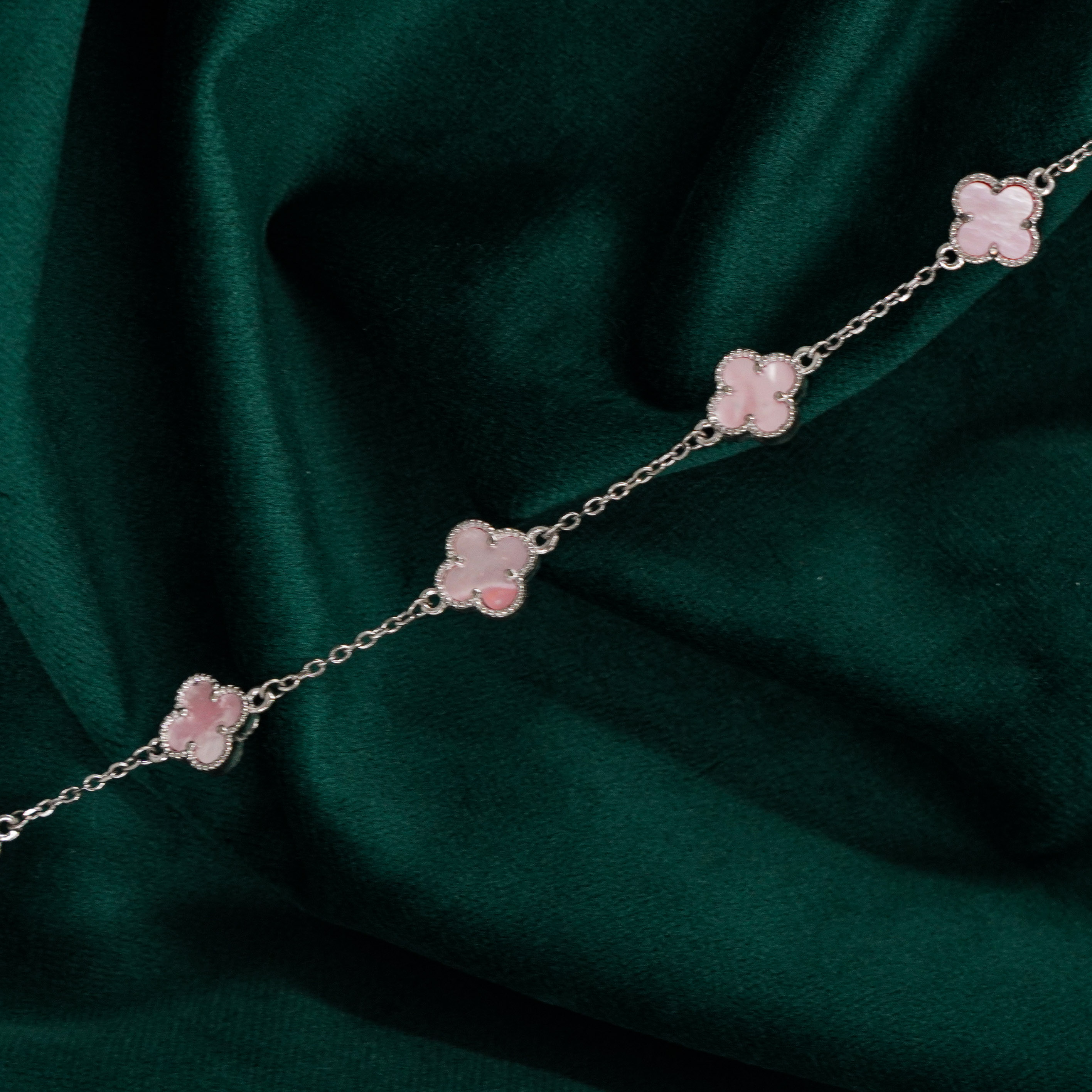 Pink Clover Bracelet