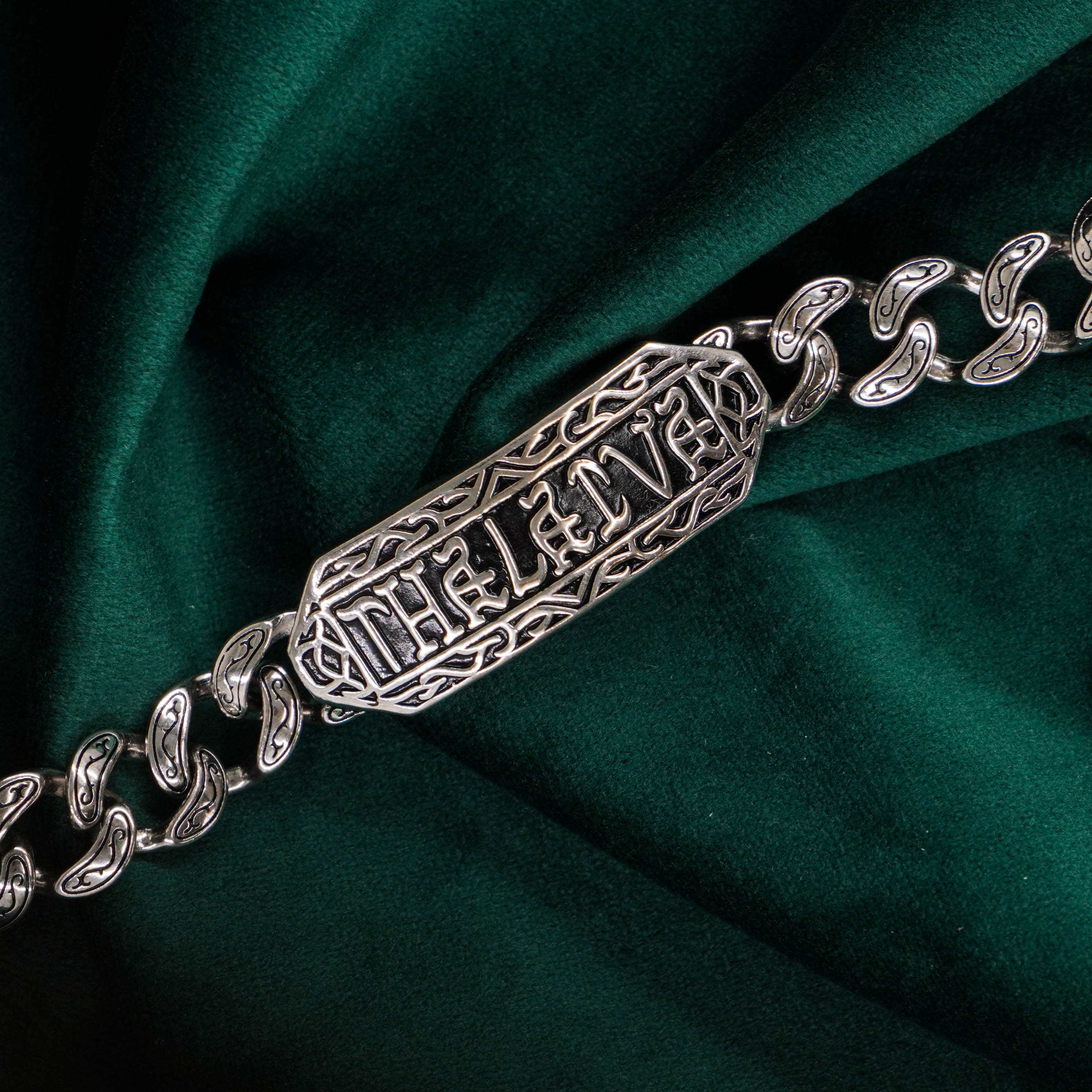 Raag Silver Jewellery Basheerbagh - Engraved Silver Bracelet