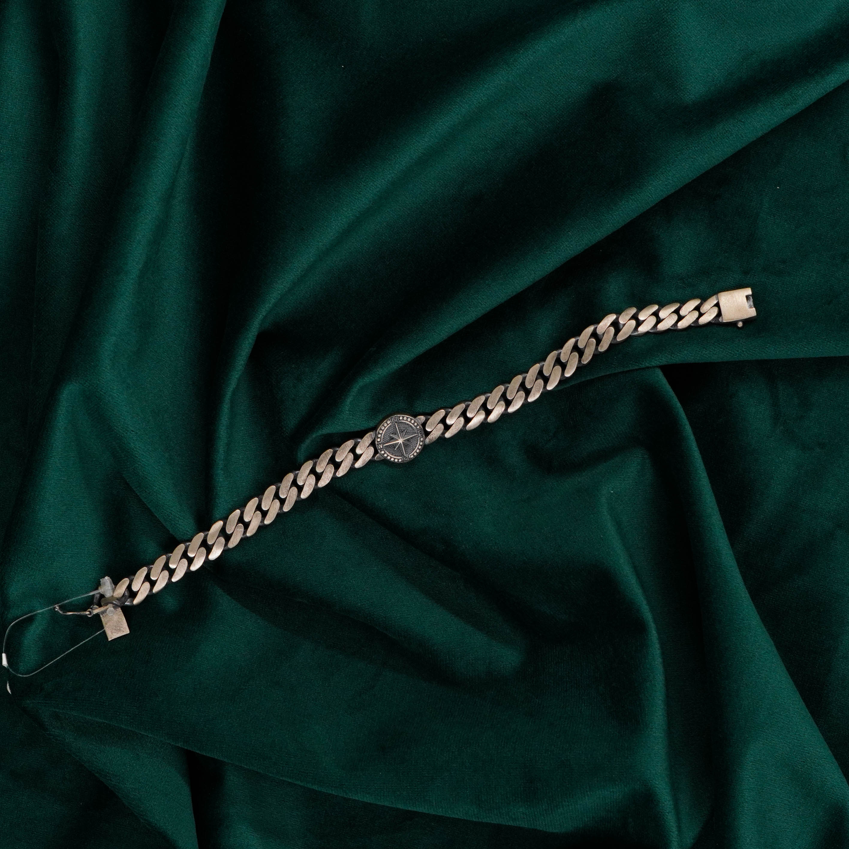 Raag Silver Jewellery Basheerbagh - Oxidized Compass Bracelet