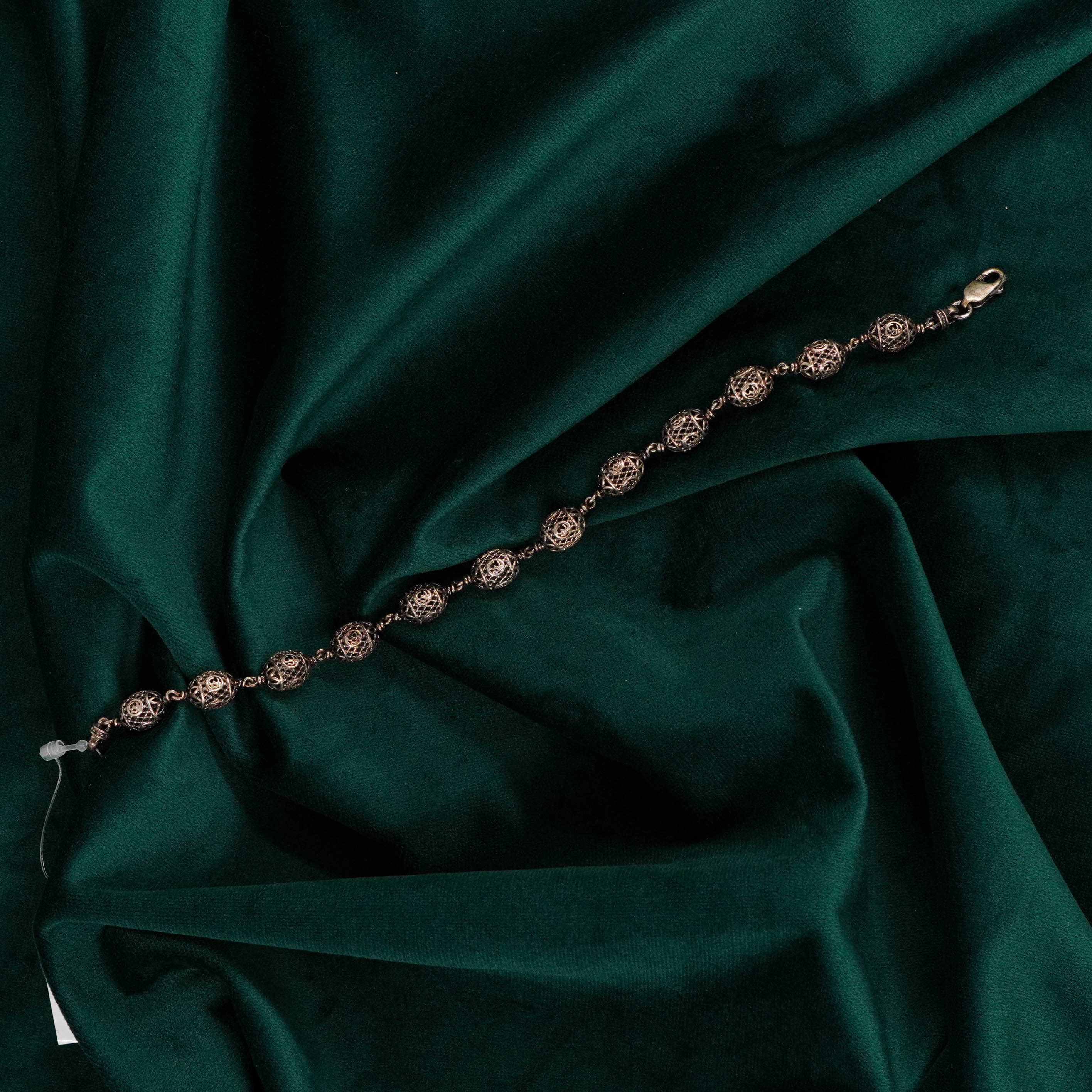Raag Silver Jewellery Basheerbagh - Oxidized Ornate Bracelet