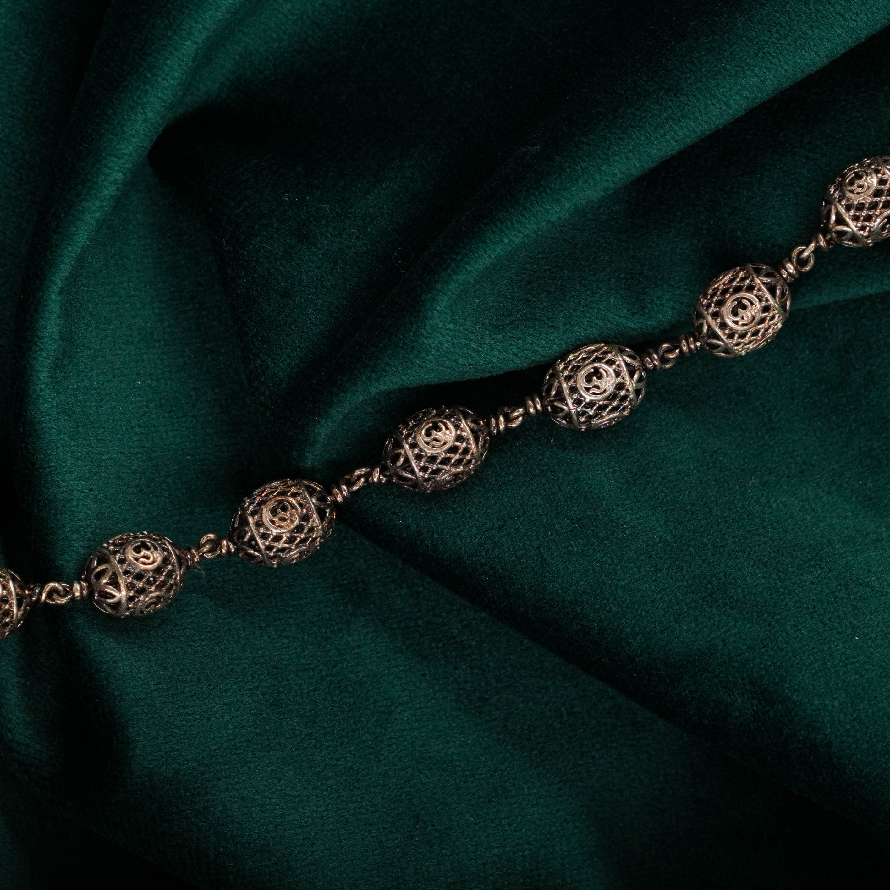 Raag Silver Jewellery Basheerbagh - Oxidized Ornate Bracelet