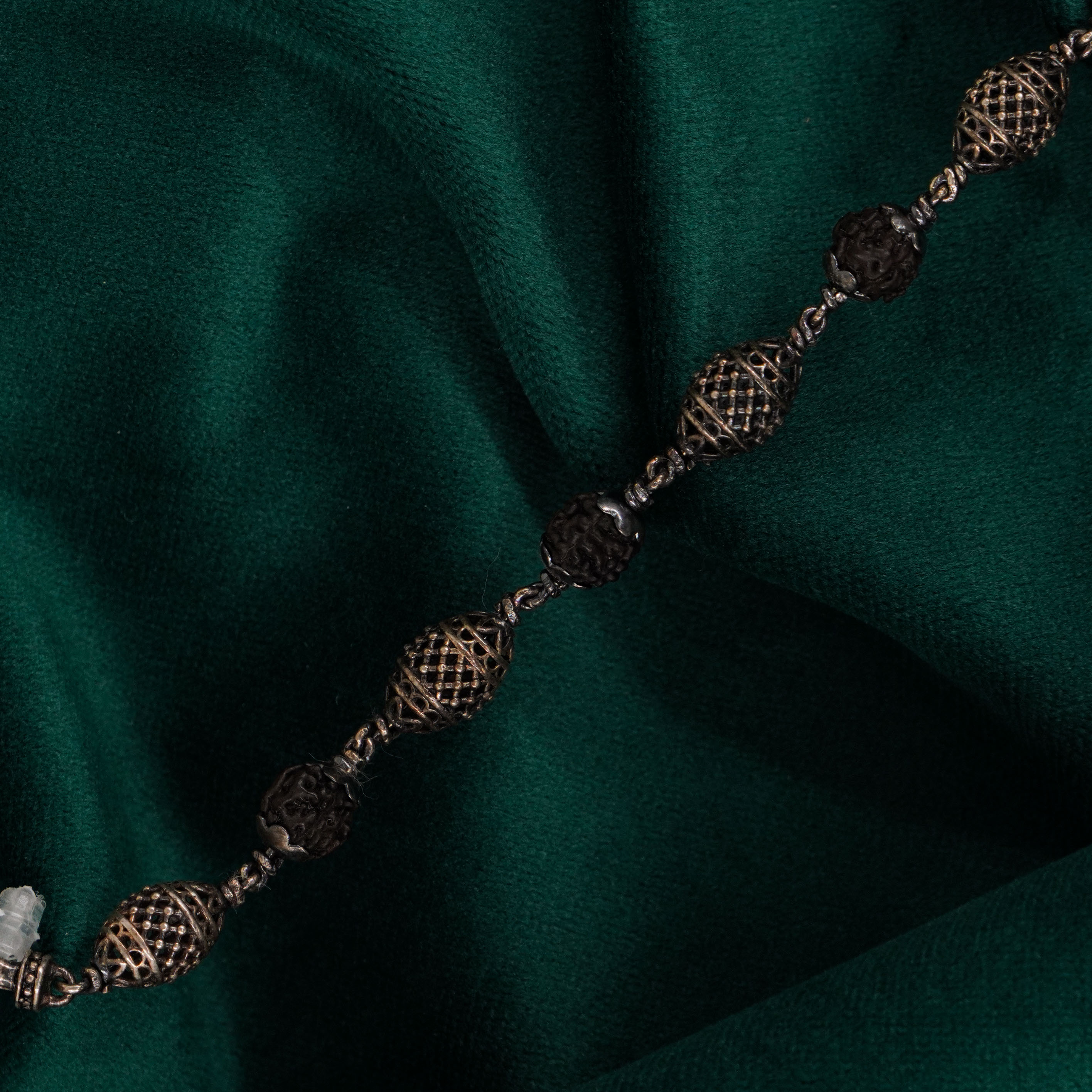 Raag Silver Jewellery Basheerbagh - Dark Beaded Bracelet