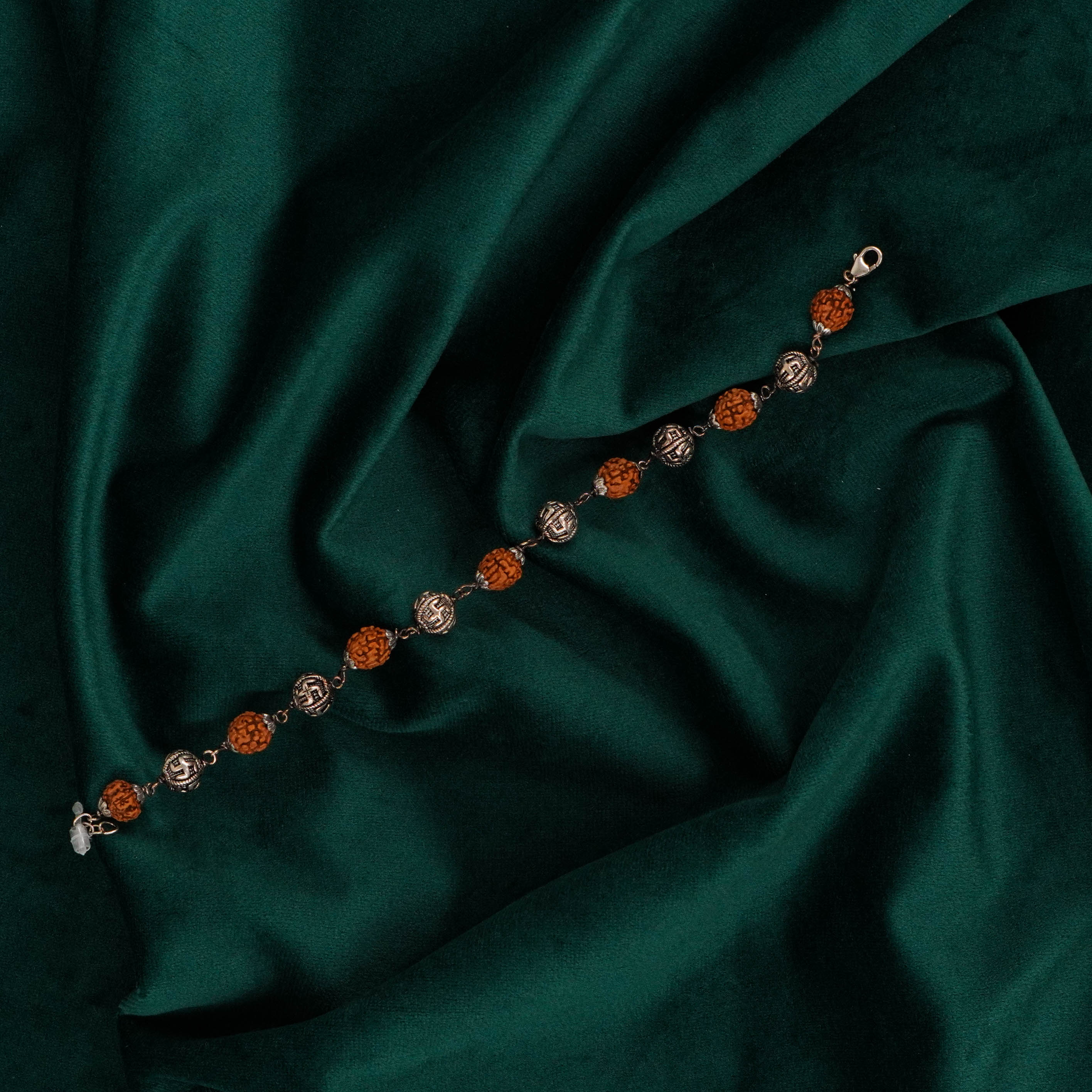 Raag Silver Jewellery Basheerbagh - Oxidized Rudraksha Bracelet