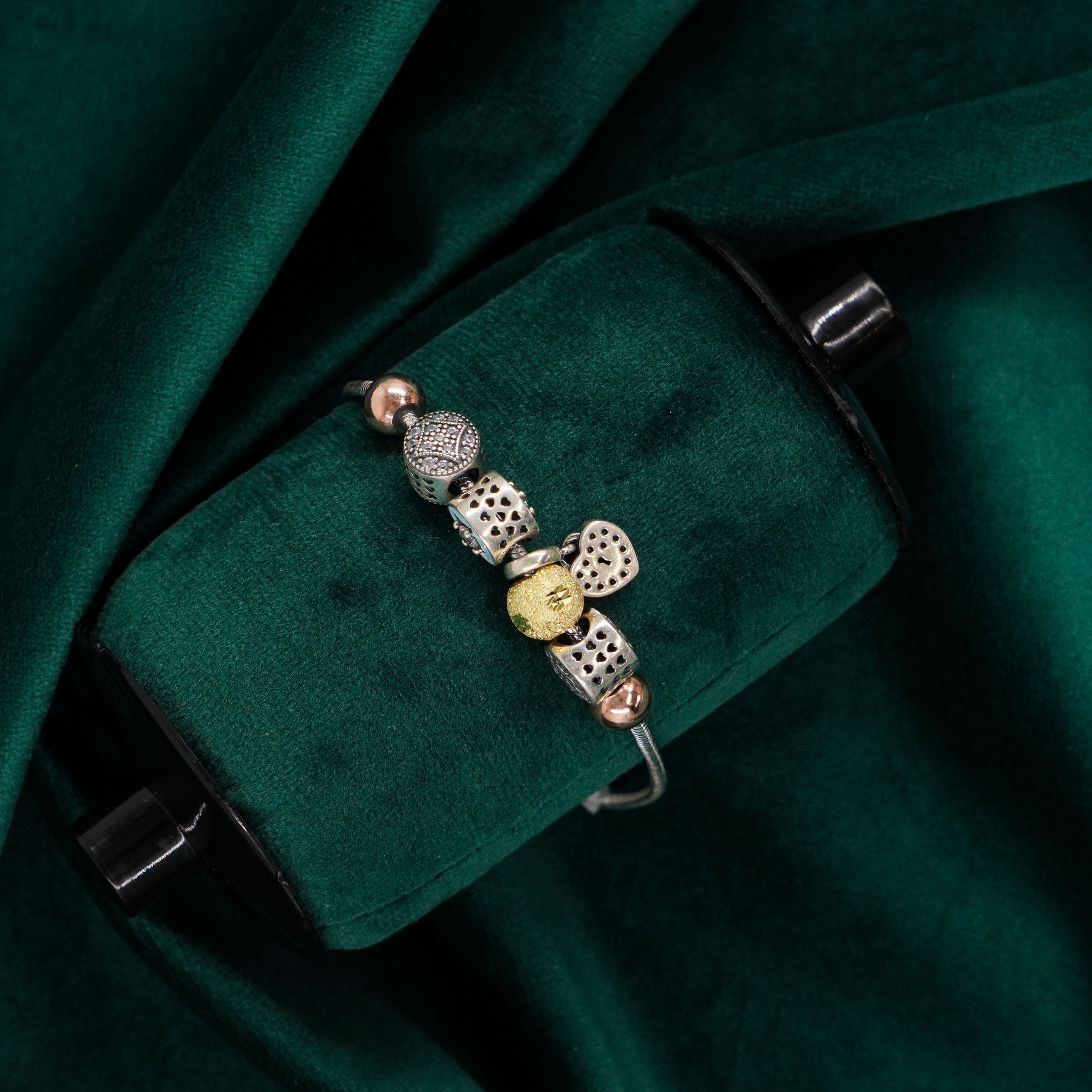 Raag Silver Jewellery Basheerbagh - Stone Charm Bracelet
