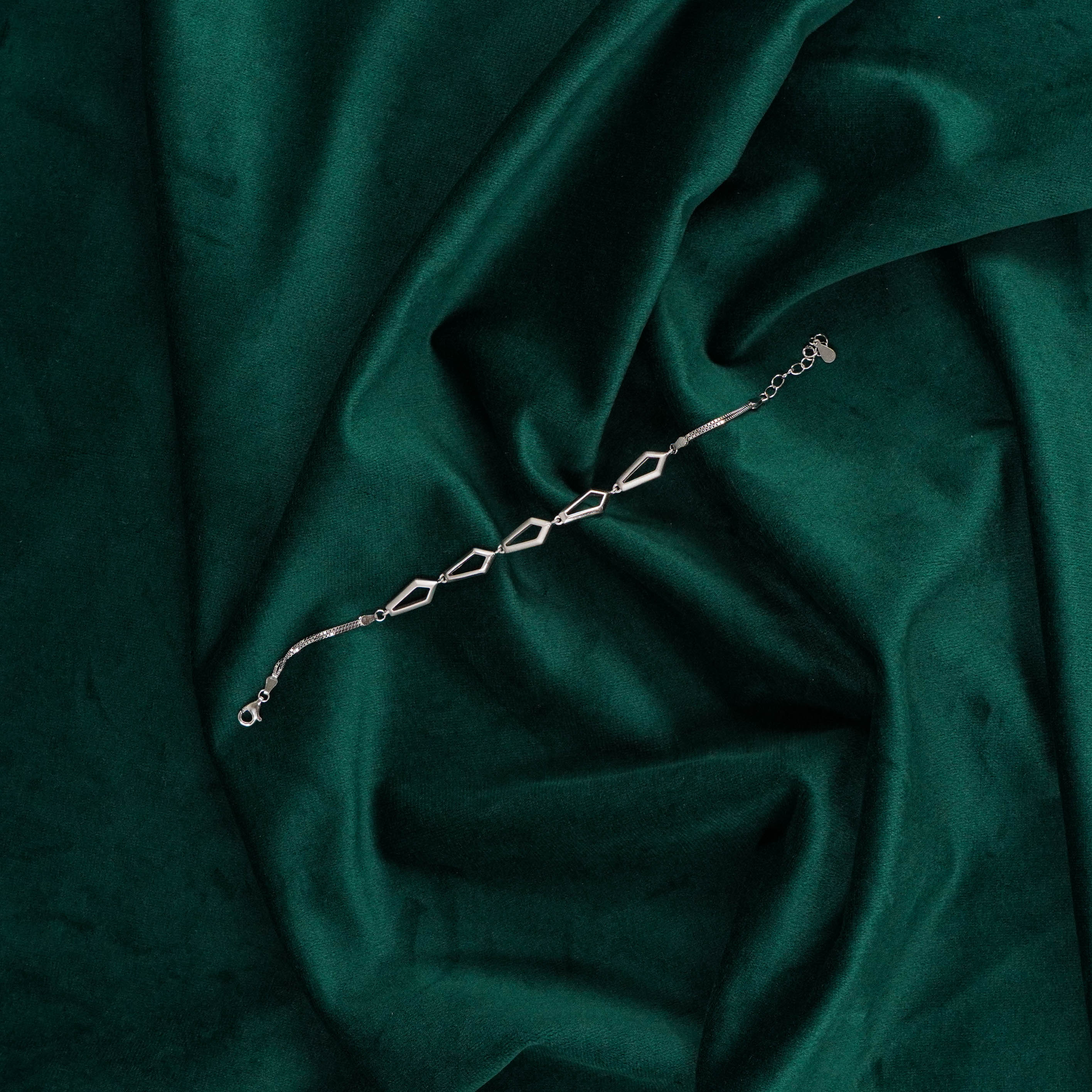 Raag Silver Jewellery Basheerbagh - Silver Geometric Bracelet