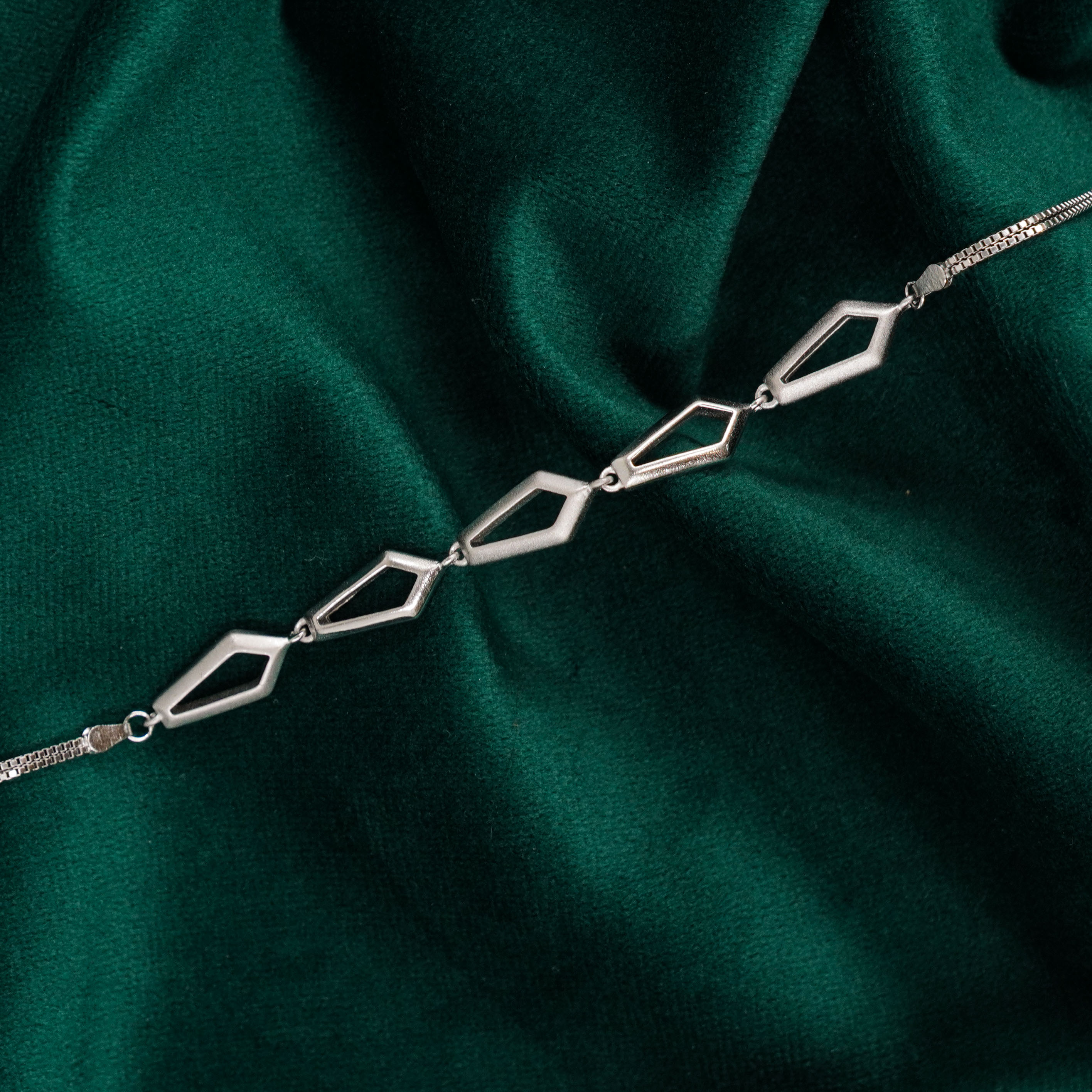 Raag Silver Jewellery Basheerbagh - Silver Geometric Bracelet