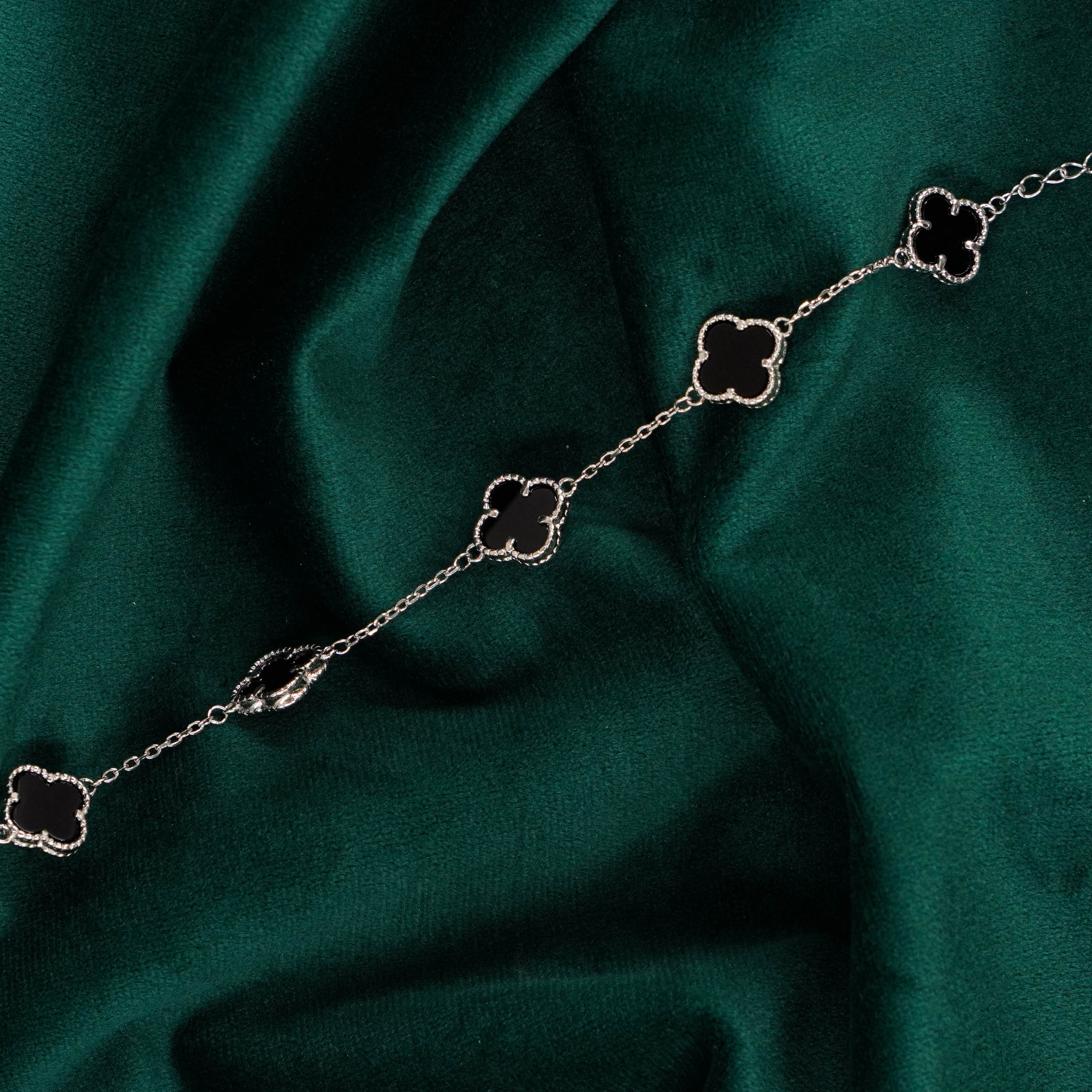 Raag Silver Jewellery Basheerbagh - Silver Clover Bracelet