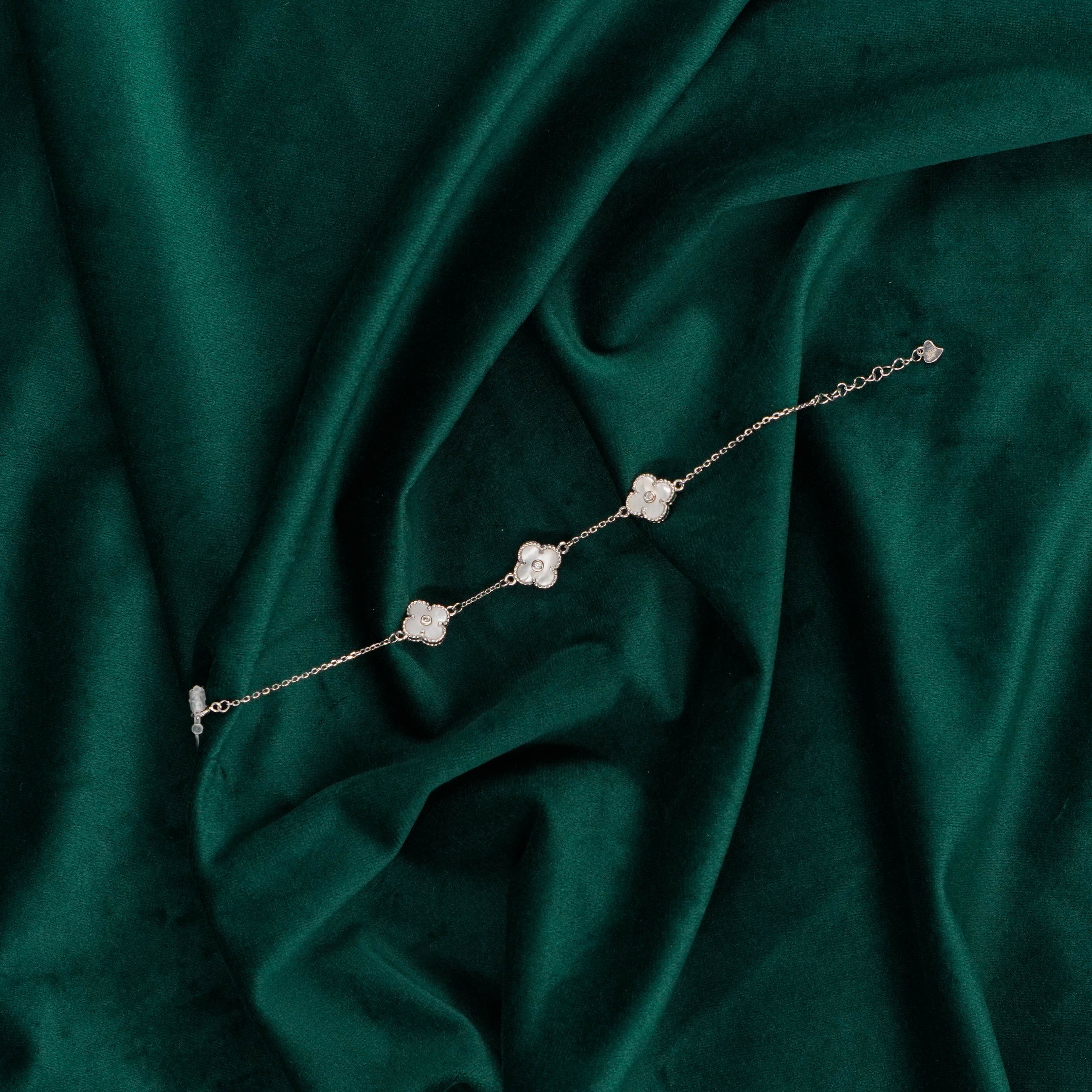 Raag Silver Jewellery Basheerbagh - Silver Clover Bracelet