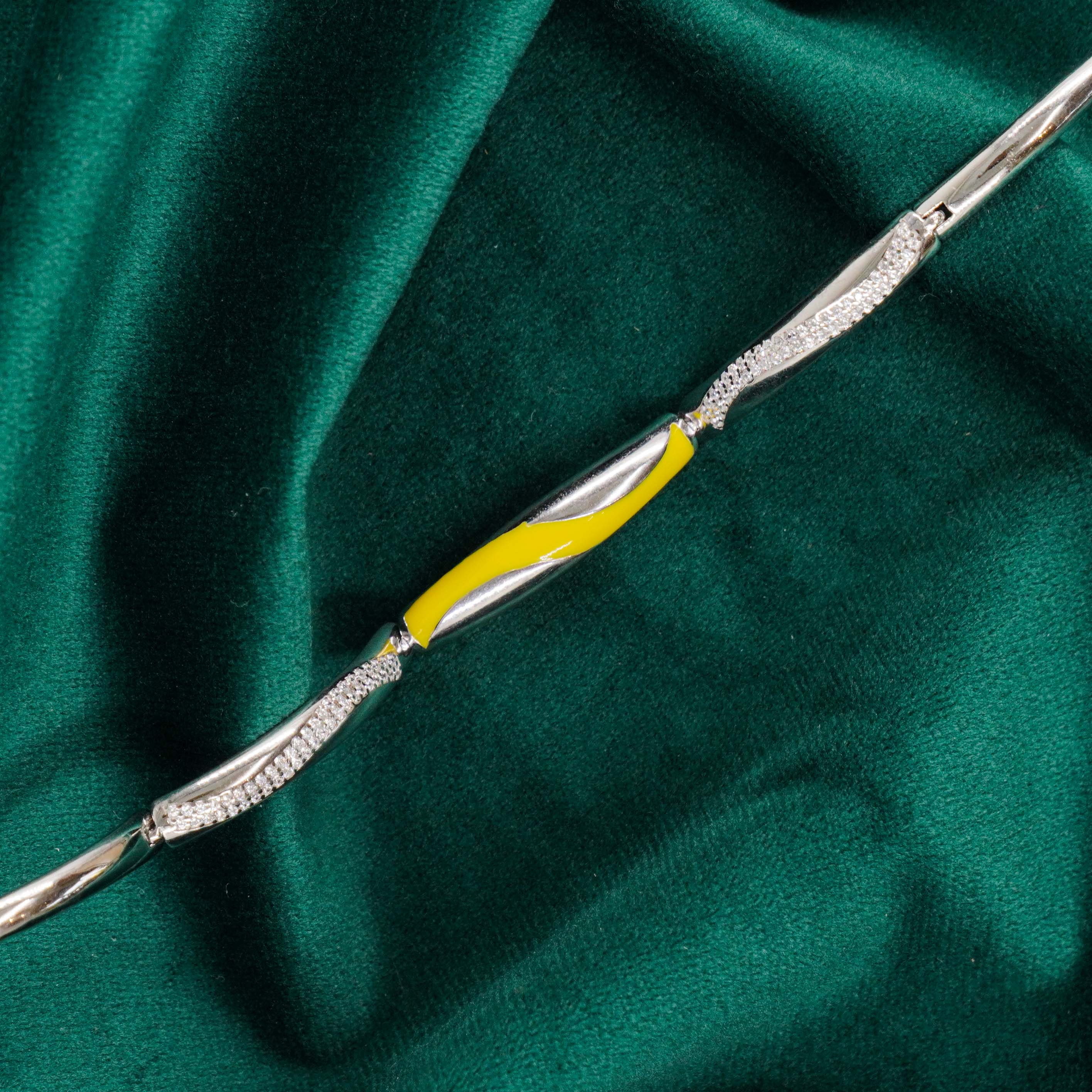 Raag Silver Jewellery Basheerbagh - Yellow CZ Bracelet