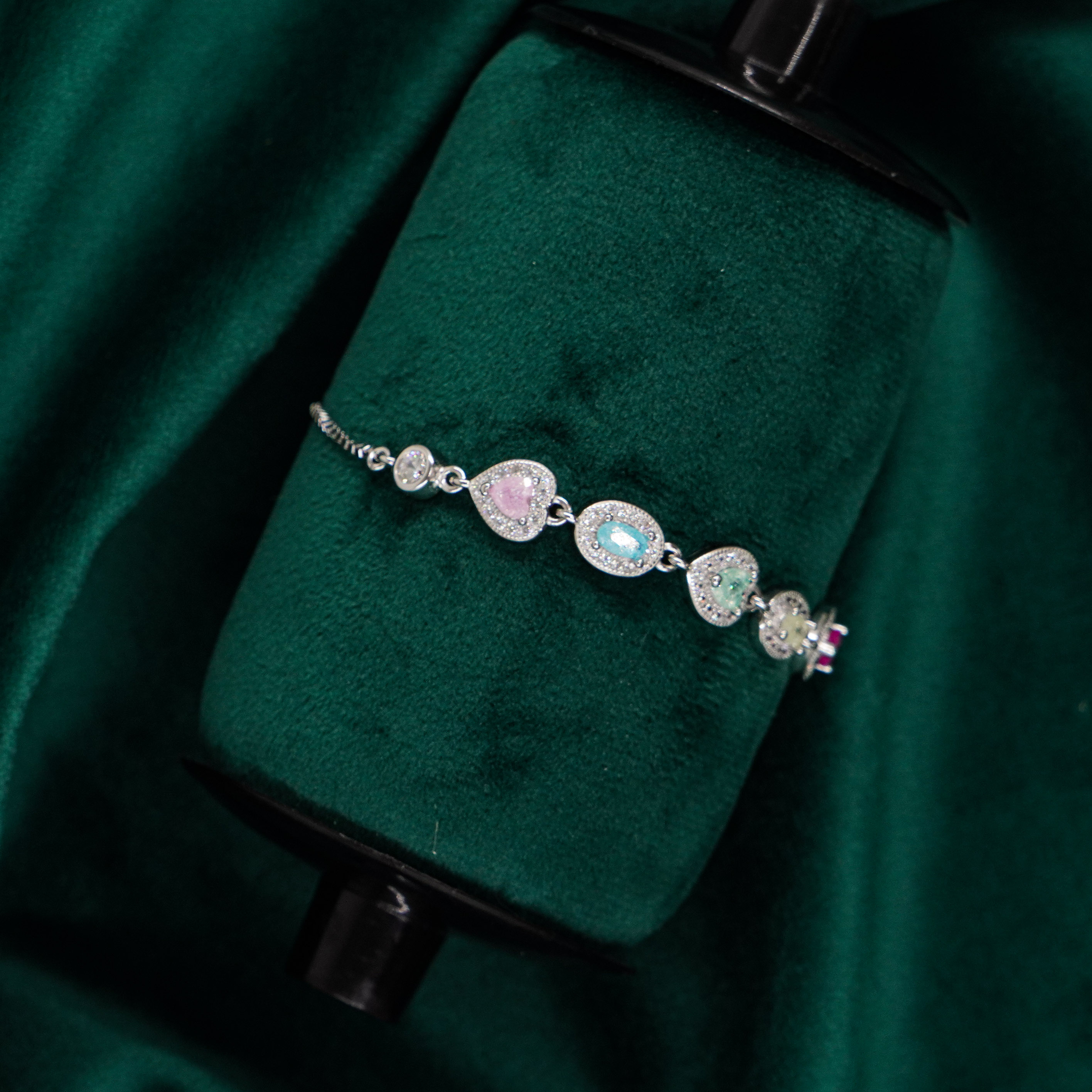 Raag Silver Jewellery Basheerbagh - Pastel Stone Bracelet