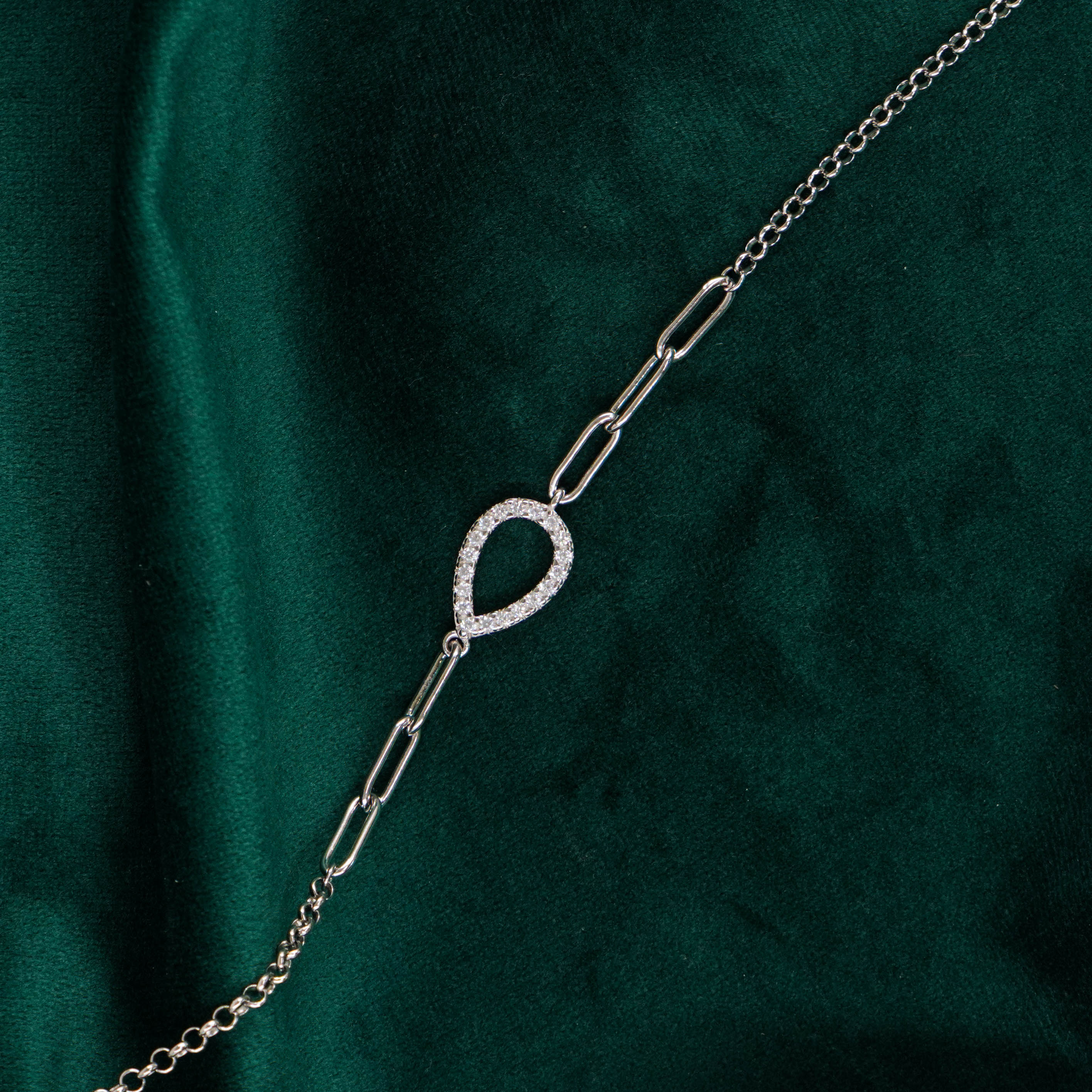 Raag Silver Jewellery Basheerbagh - Sparkle Loop Bracelet