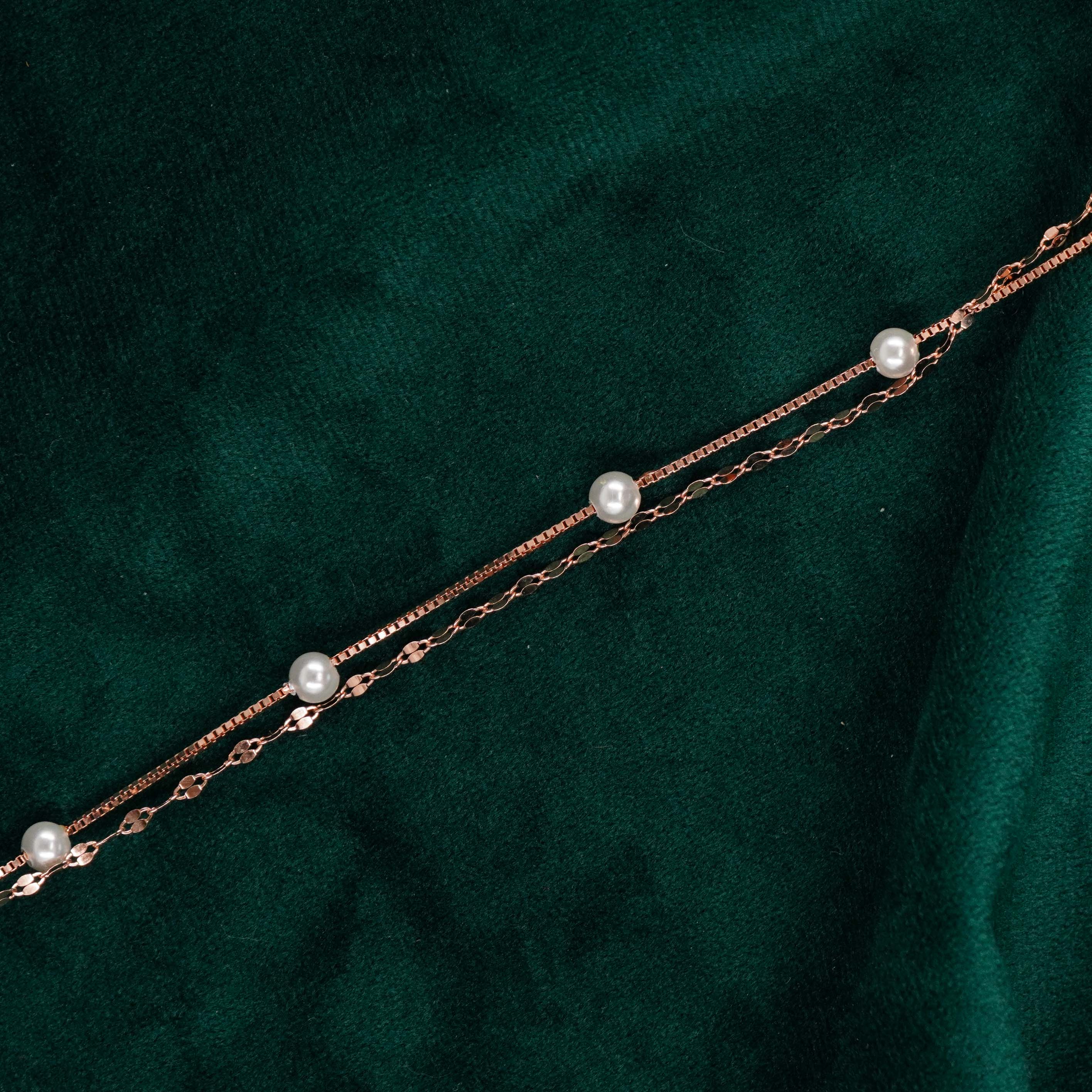 Raag Silver Jewellery Basheerbagh - Pearl Chain Bracelet
