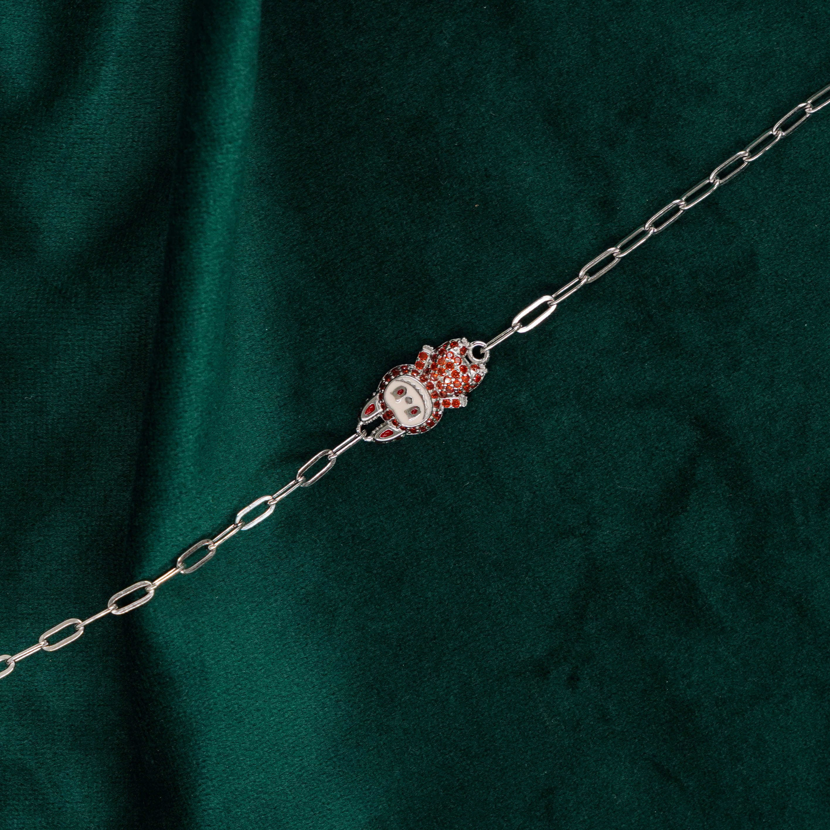Raag Silver Jewellery Basheerbagh - Red Charm Bracelet