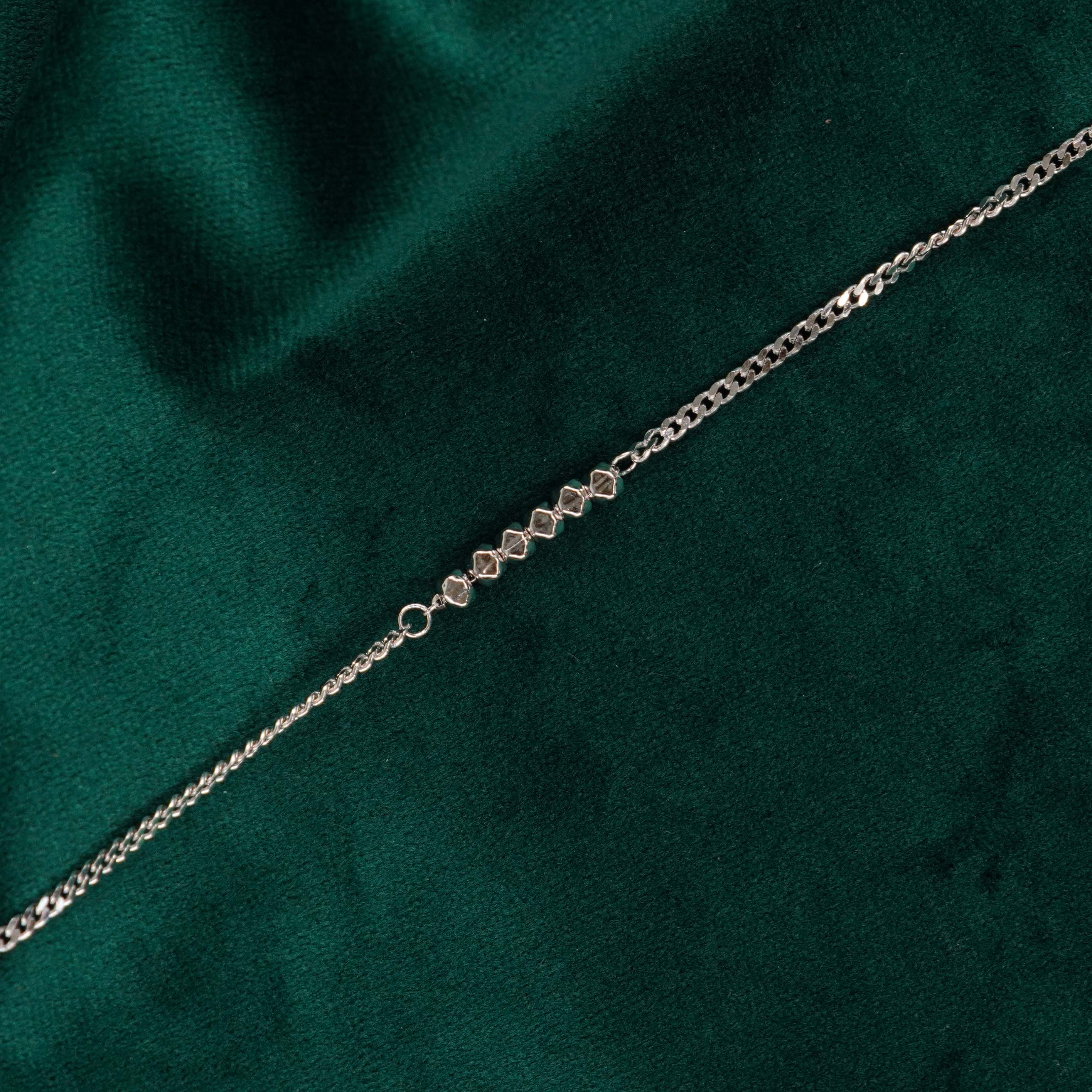 Raag Silver Jewellery Basheerbagh - Silver Stone Bracelet