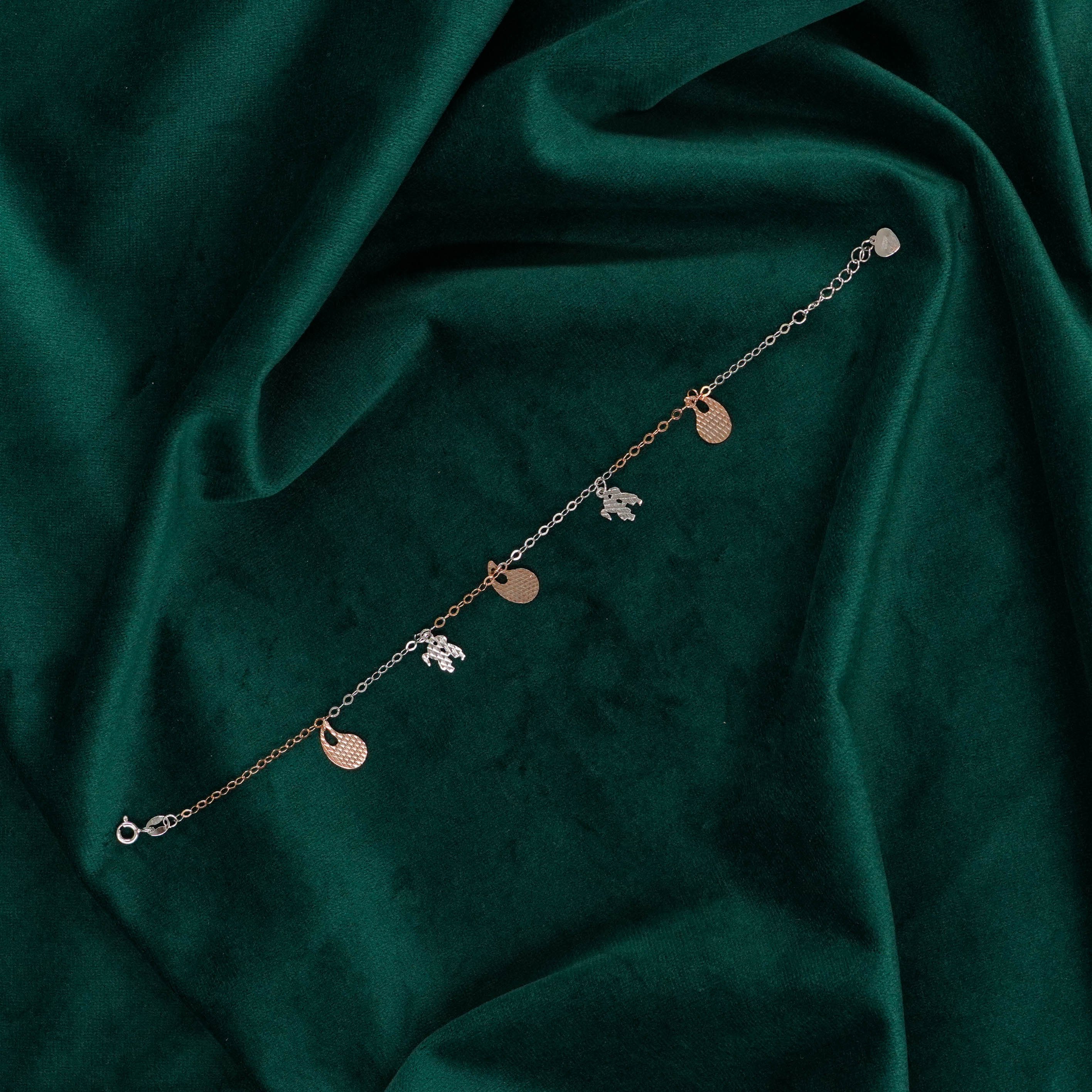 Two-tone Charm Bracelet