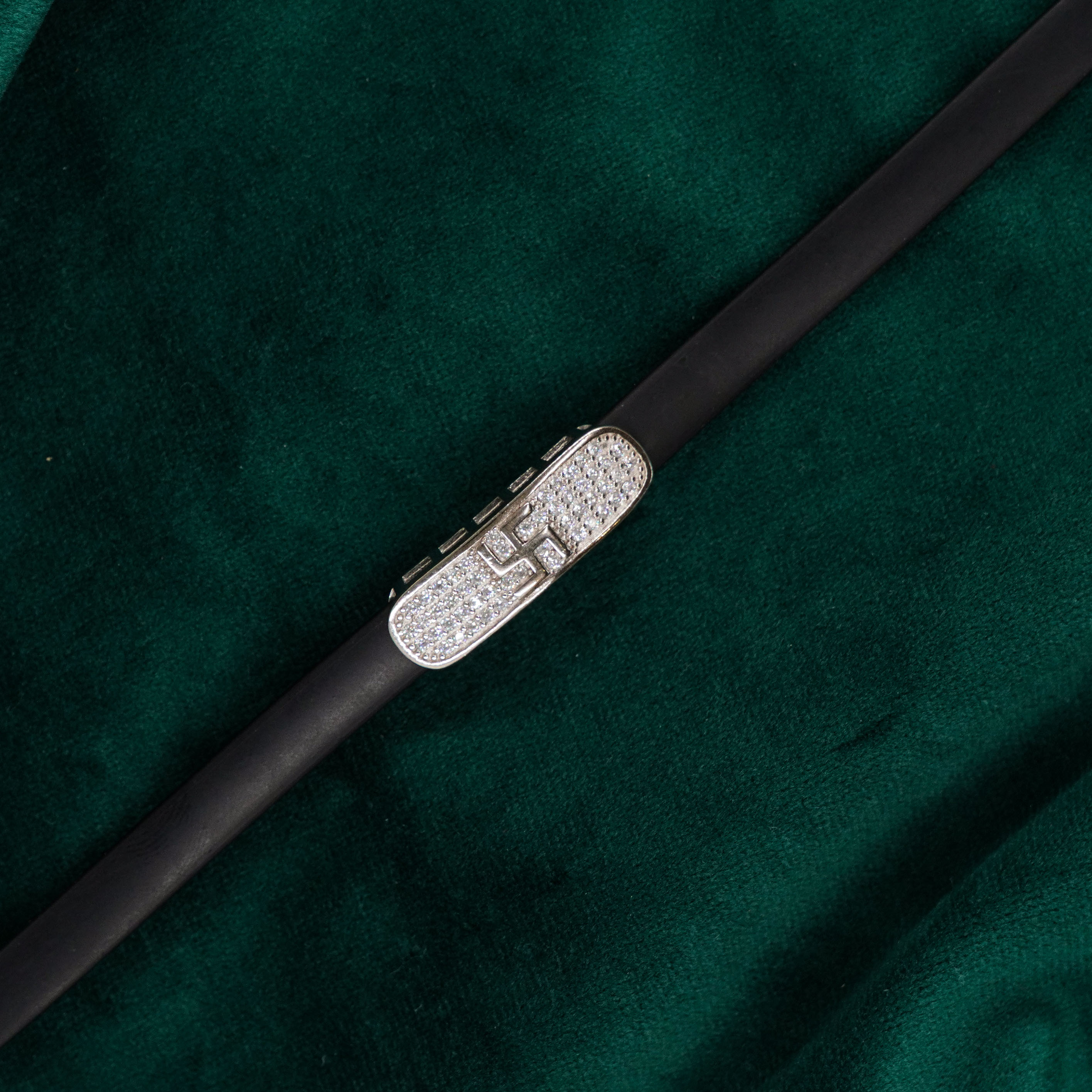 Raag Silver Jewellery Basheerbagh - Swastika Stone Bracelet