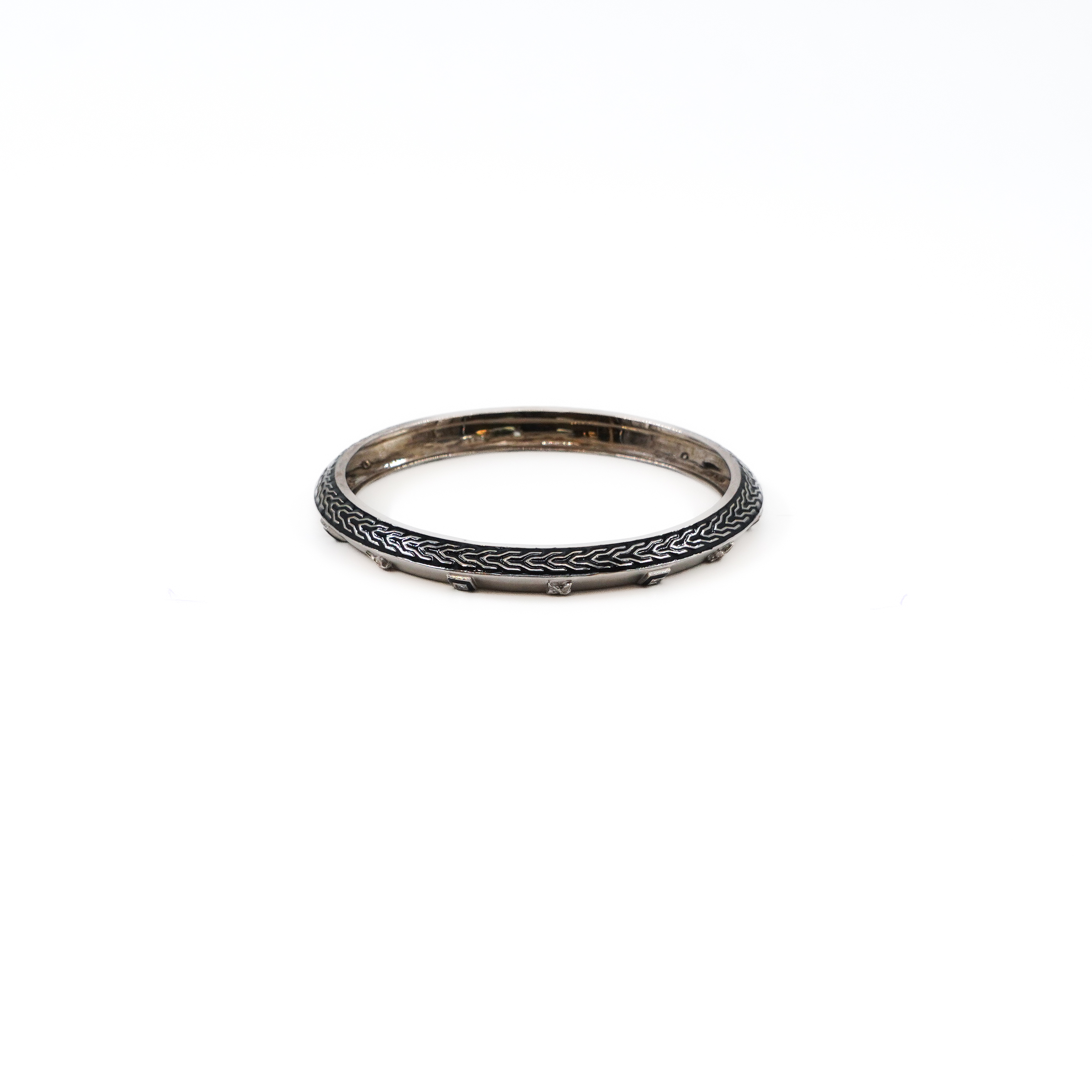 Raag Silver Jewellery Basheerbagh - Oxidized Braided Bangle