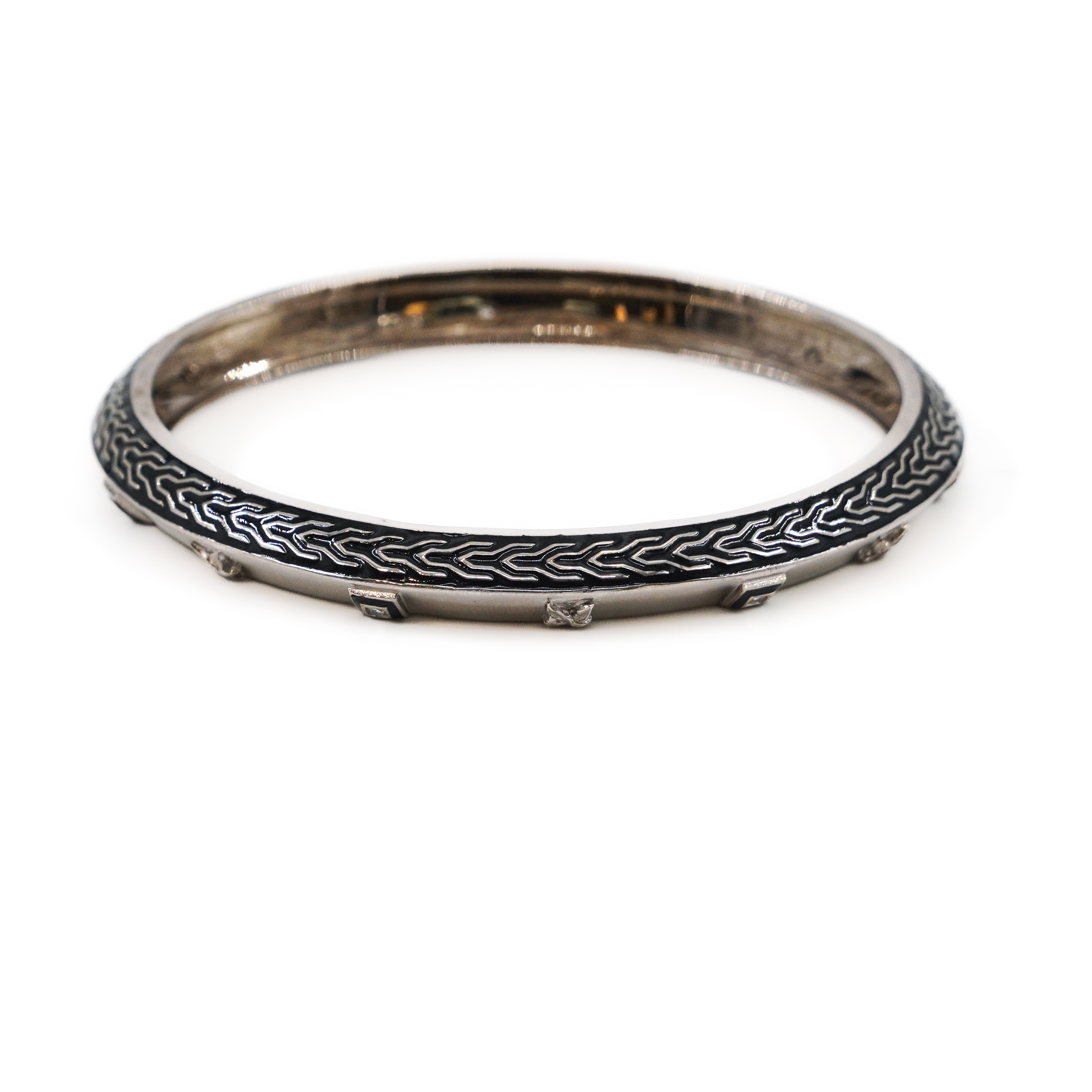 Raag Silver Jewellery Basheerbagh - Oxidized Braided Bangle