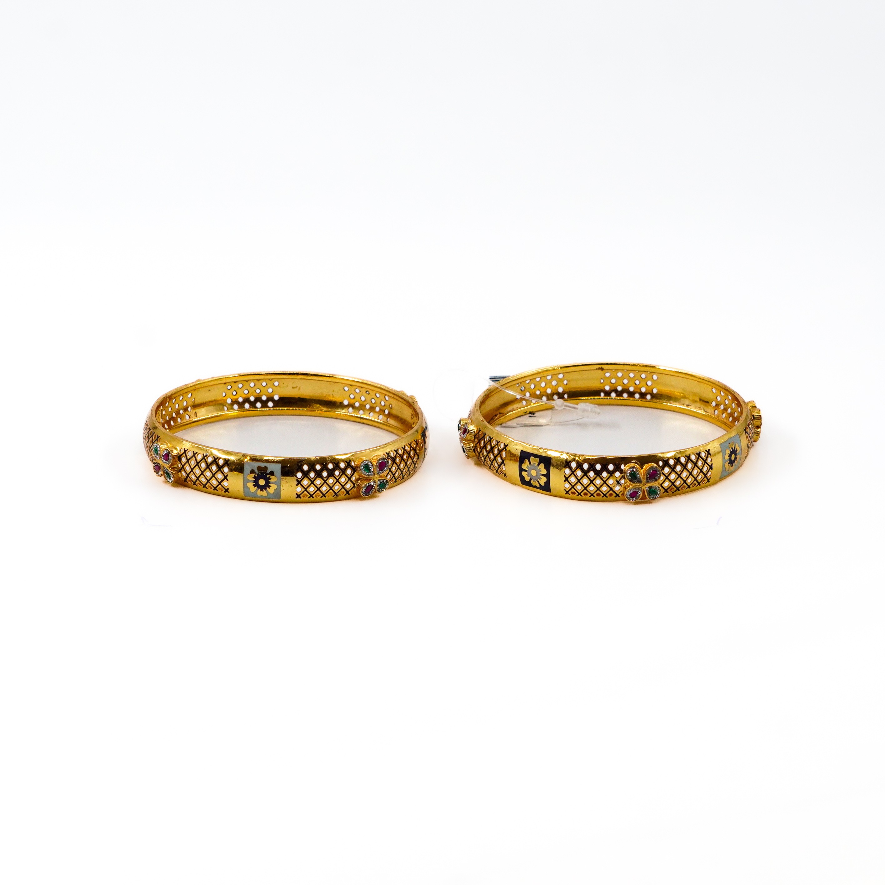 Raag Silver Jewellery Basheerbagh - Gold Enamel Bangles