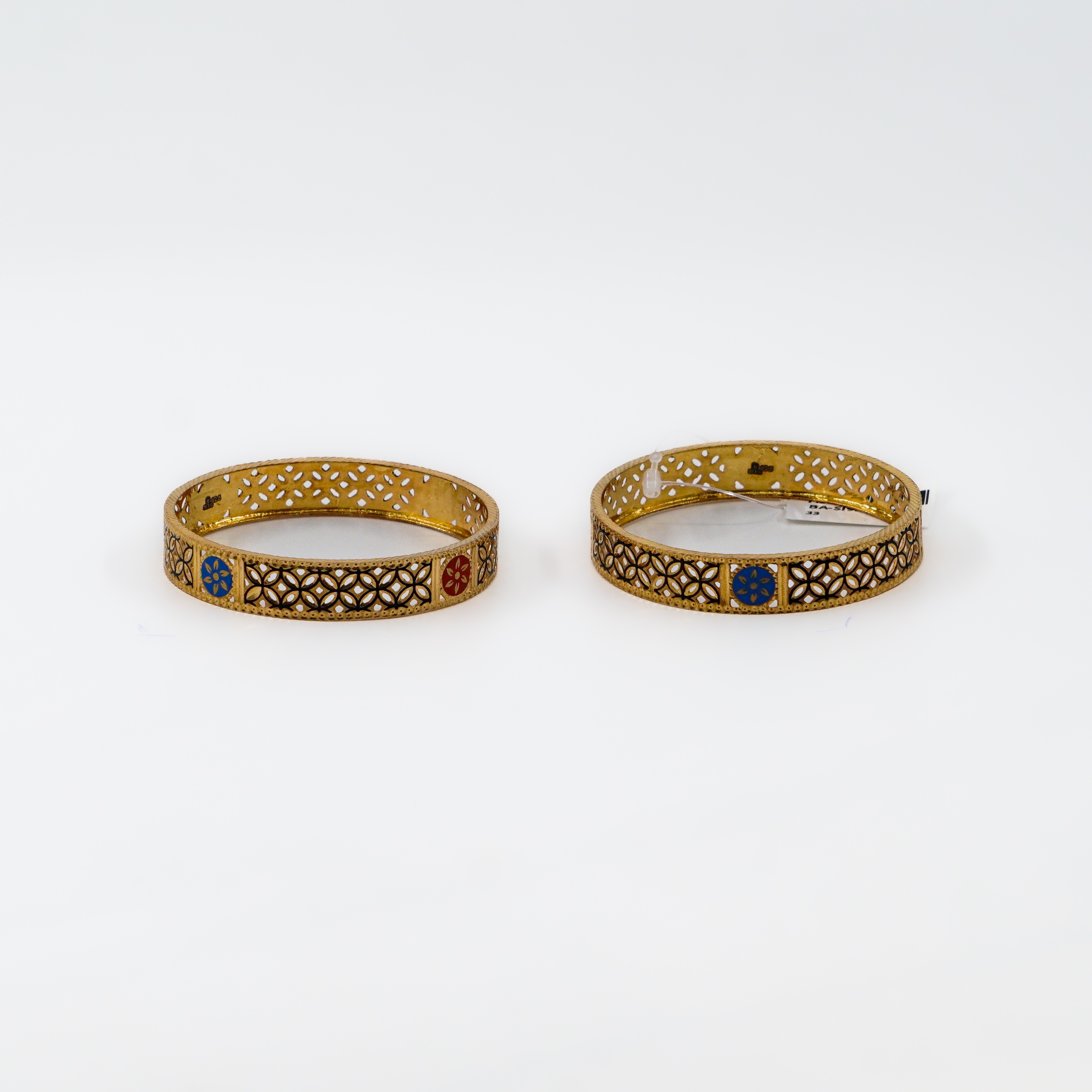 Raag Silver Jewellery Basheerbagh - Gold polish Meenakari Bangles
